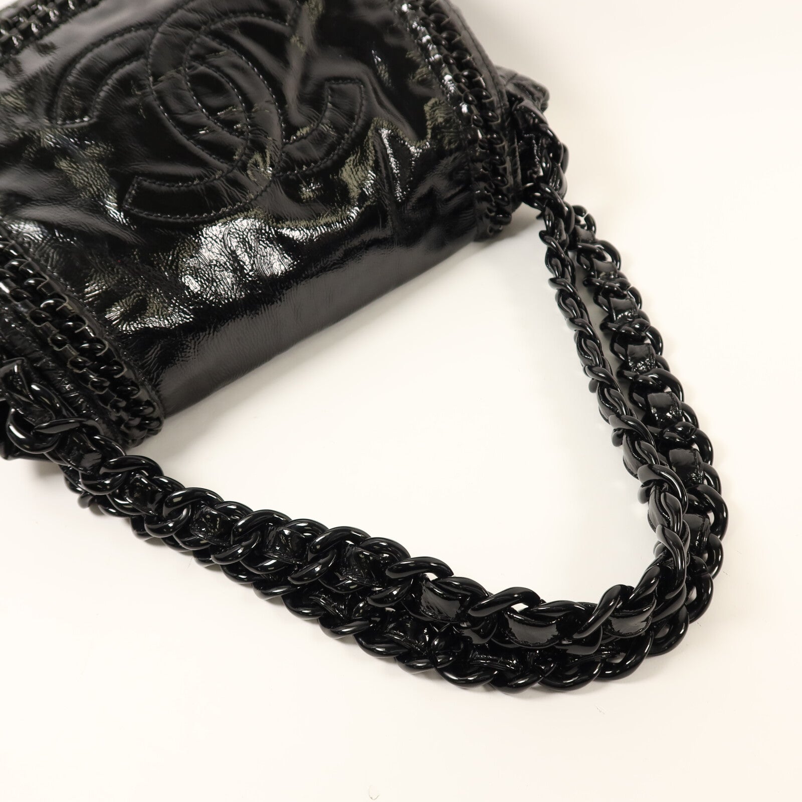 CHANEL 漆皮皮革Shoulder Bag肩背袋
