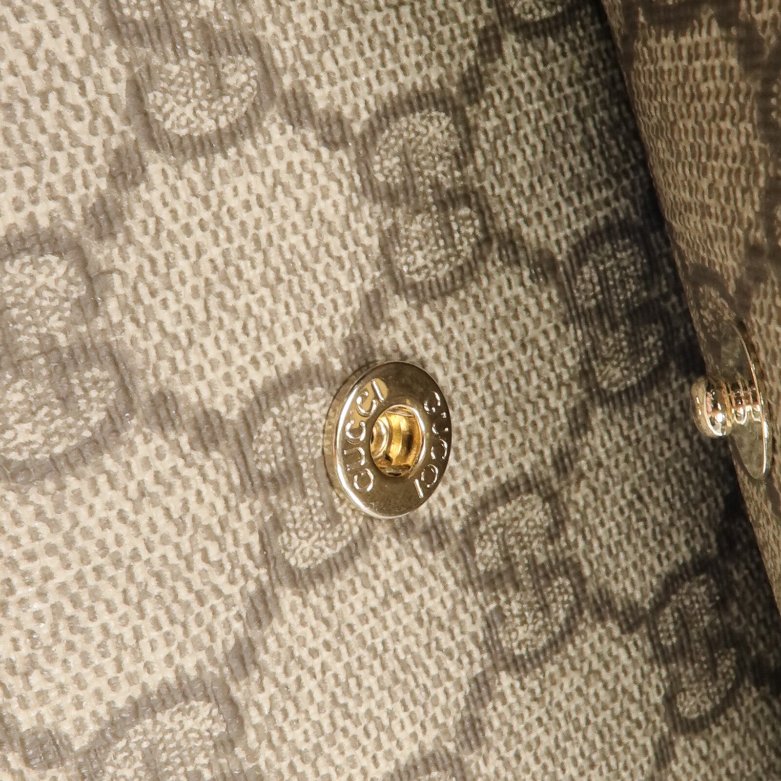 GUCCI 塗層帆布Long Wallet金扣長錢包