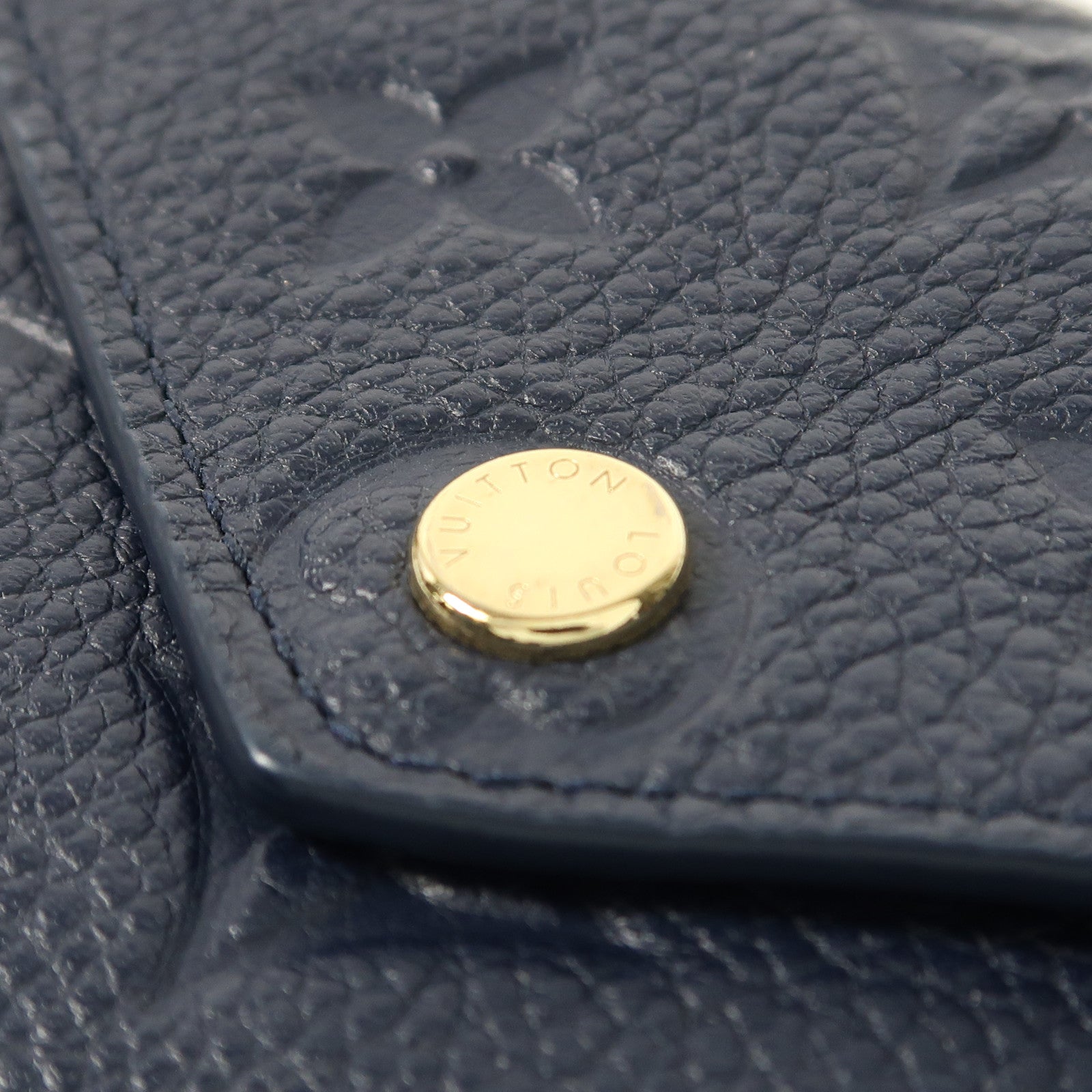 LOUIS VUITTON LV GHW Victorine Wallet M83590 Monogram Empreinte Blue