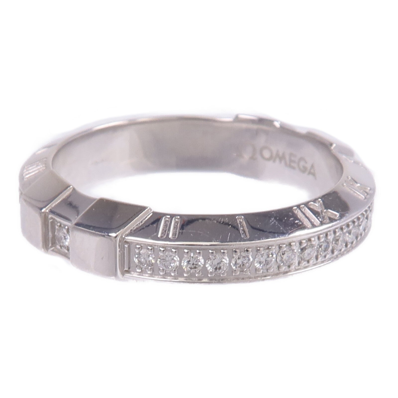 JEWELRY 【激減優惠】18K白金Omega Ring鑽石戒指Omega#54/US#6.5