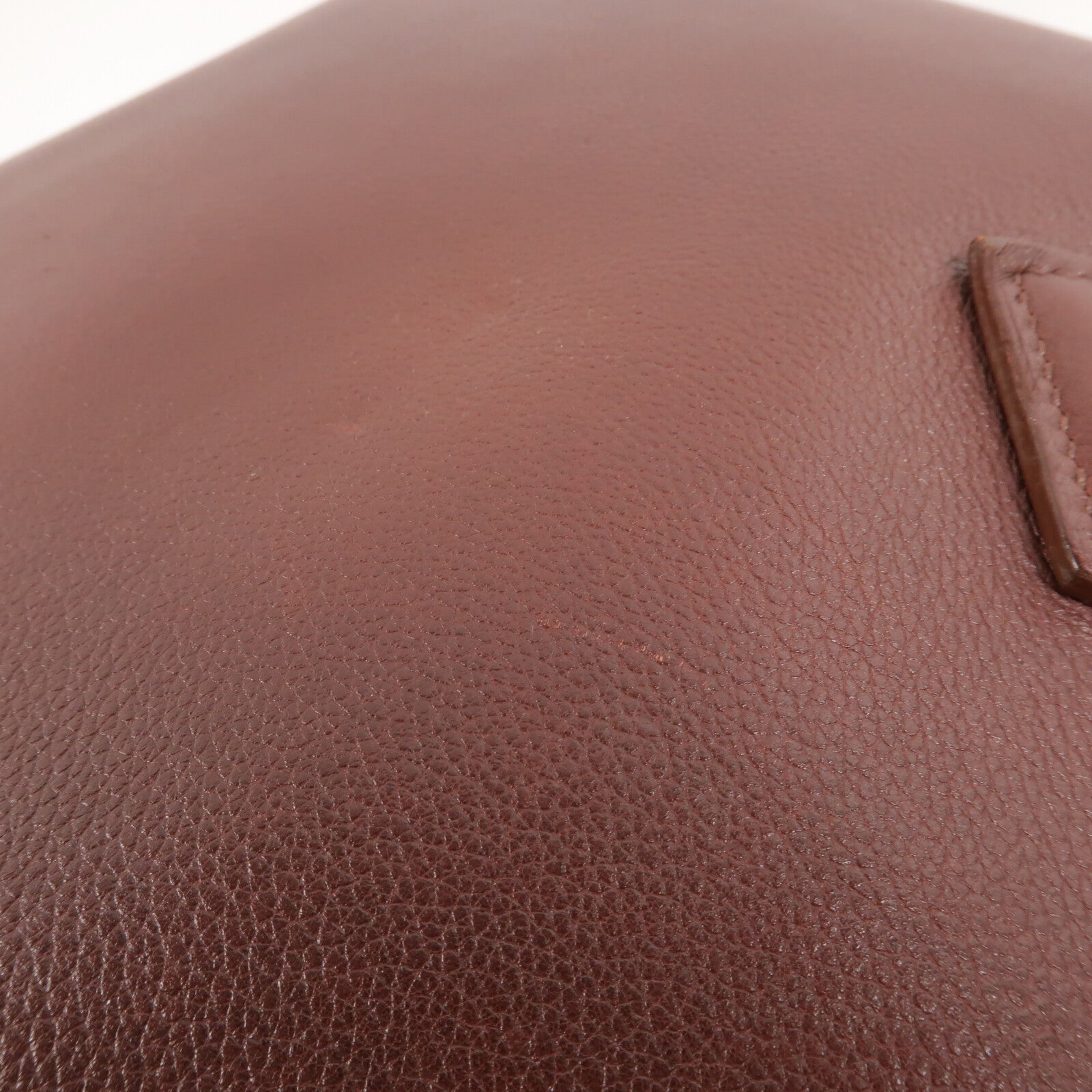 HERMES Clemence皮革Plume Dog 38公事包Bordeaux