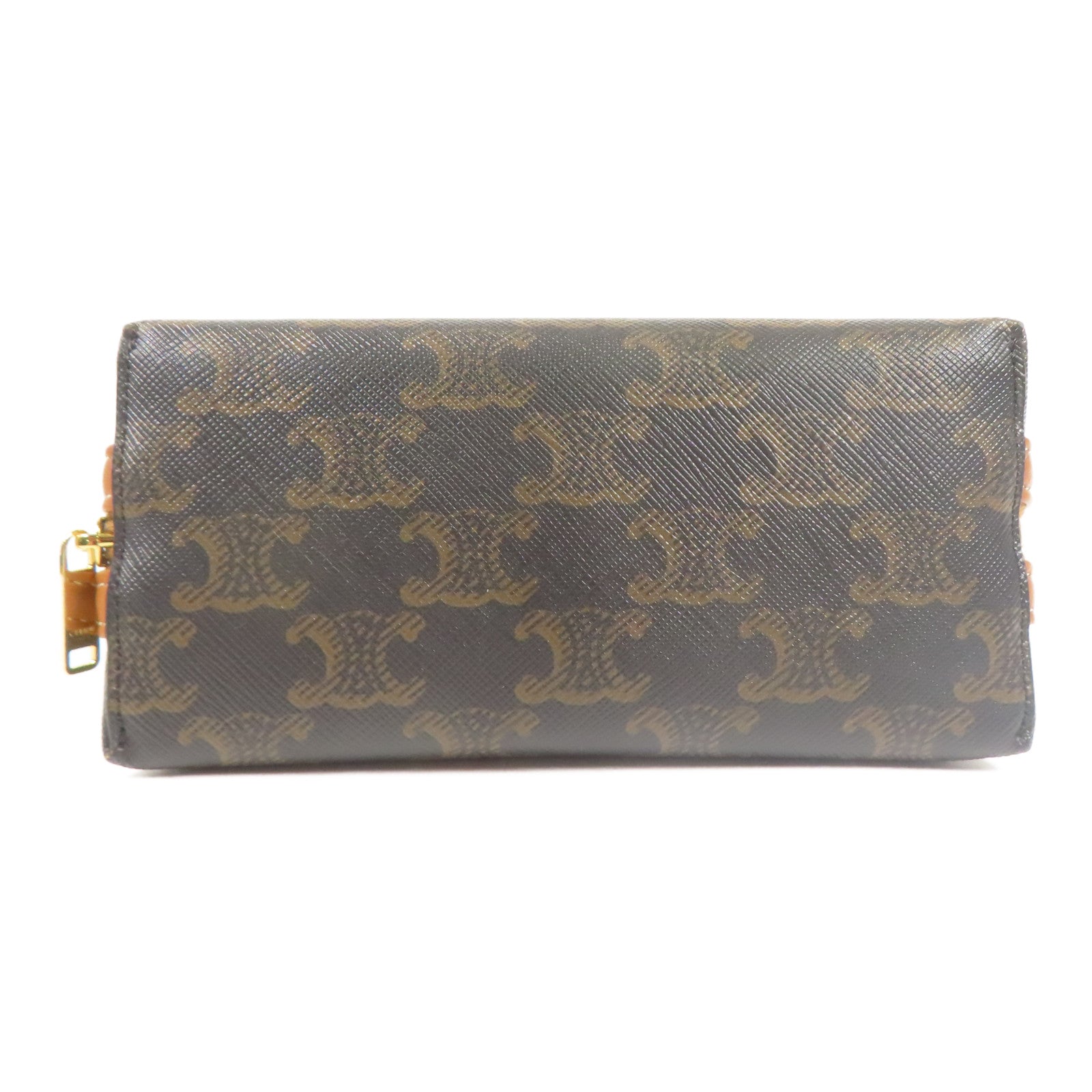 CELINE 塗層帆布Shoulder Bag金扣鏈帶肩背袋