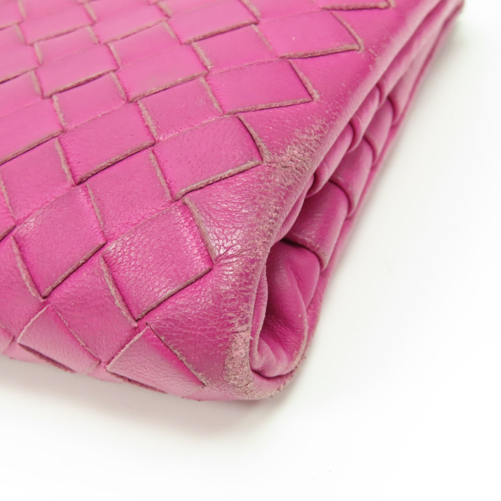 BOTTEGA VENETA 【激減優惠】牛皮皮革Wallet金扣長錢包紫色
