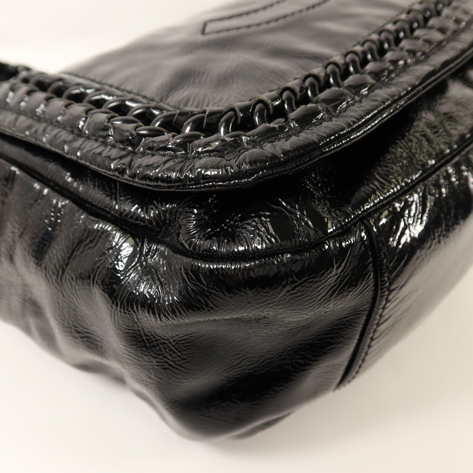 CHANEL 漆皮皮革Shoulder Bag肩背袋