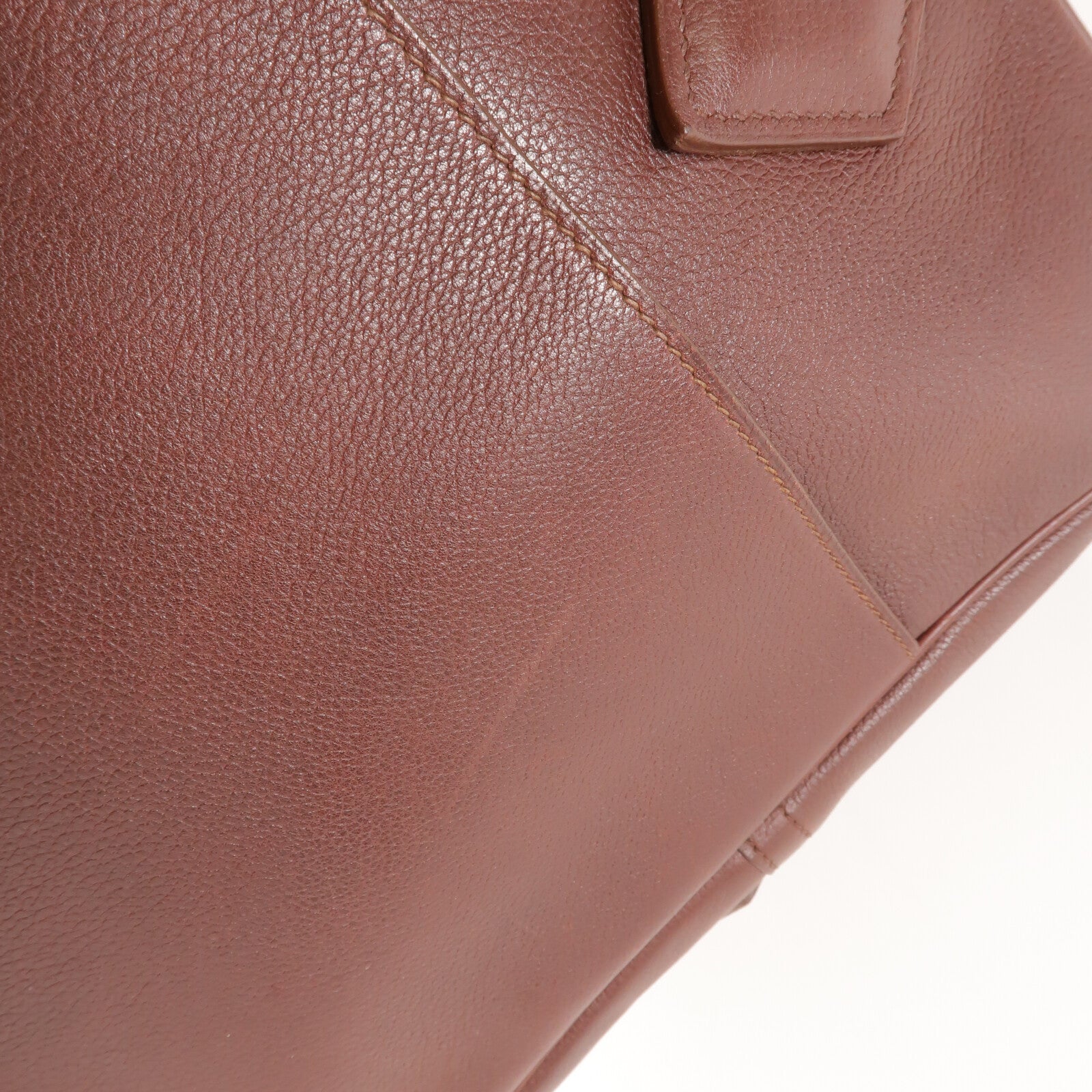 HERMES Clemence皮革Plume Dog 38公事包Bordeaux
