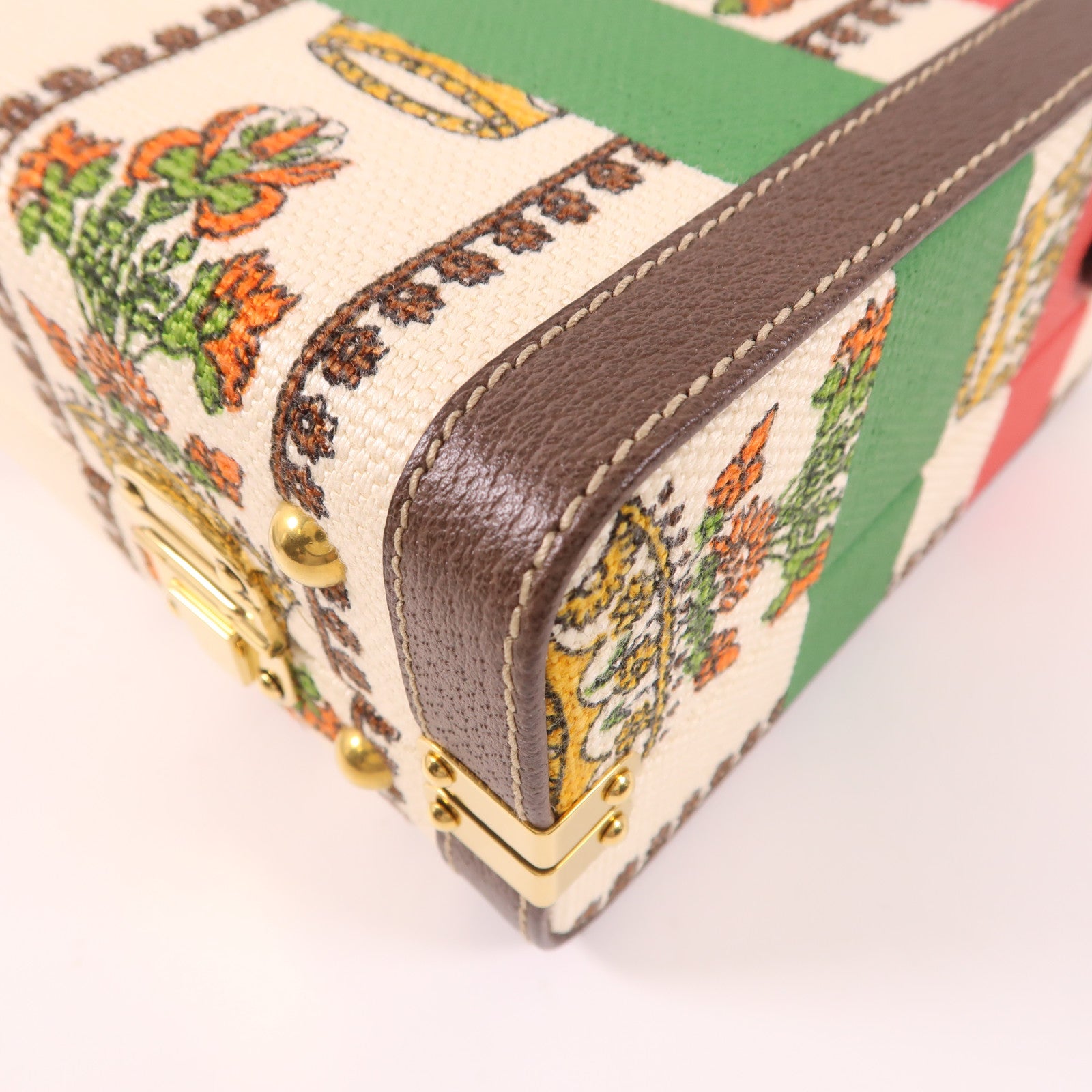 GUCCI 【激減優惠】帆布/皮革Beauty Case金扣手挽肩背兩用袋