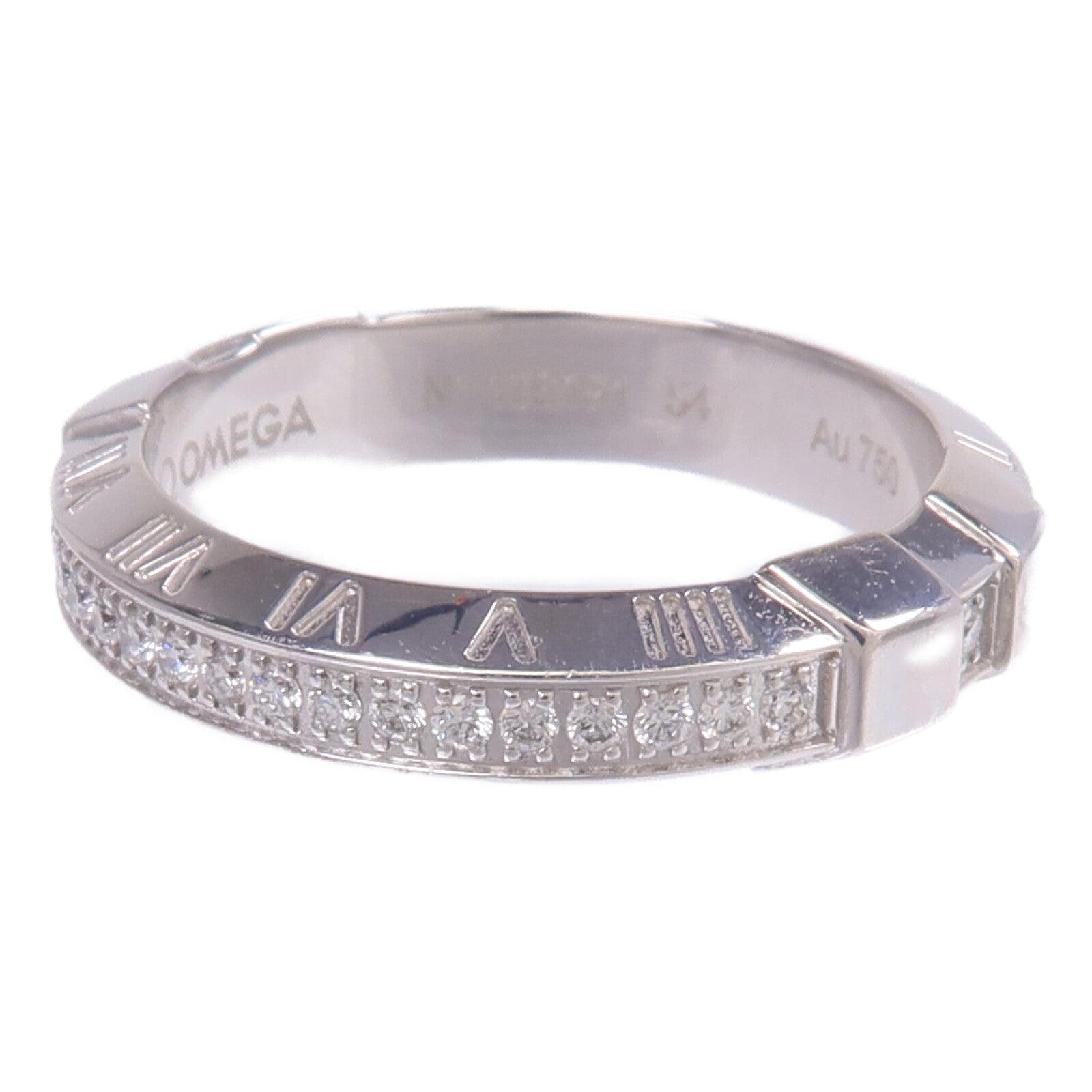 JEWELRY 【激減優惠】18K白金Omega Ring鑽石戒指Omega#54/US#6.5