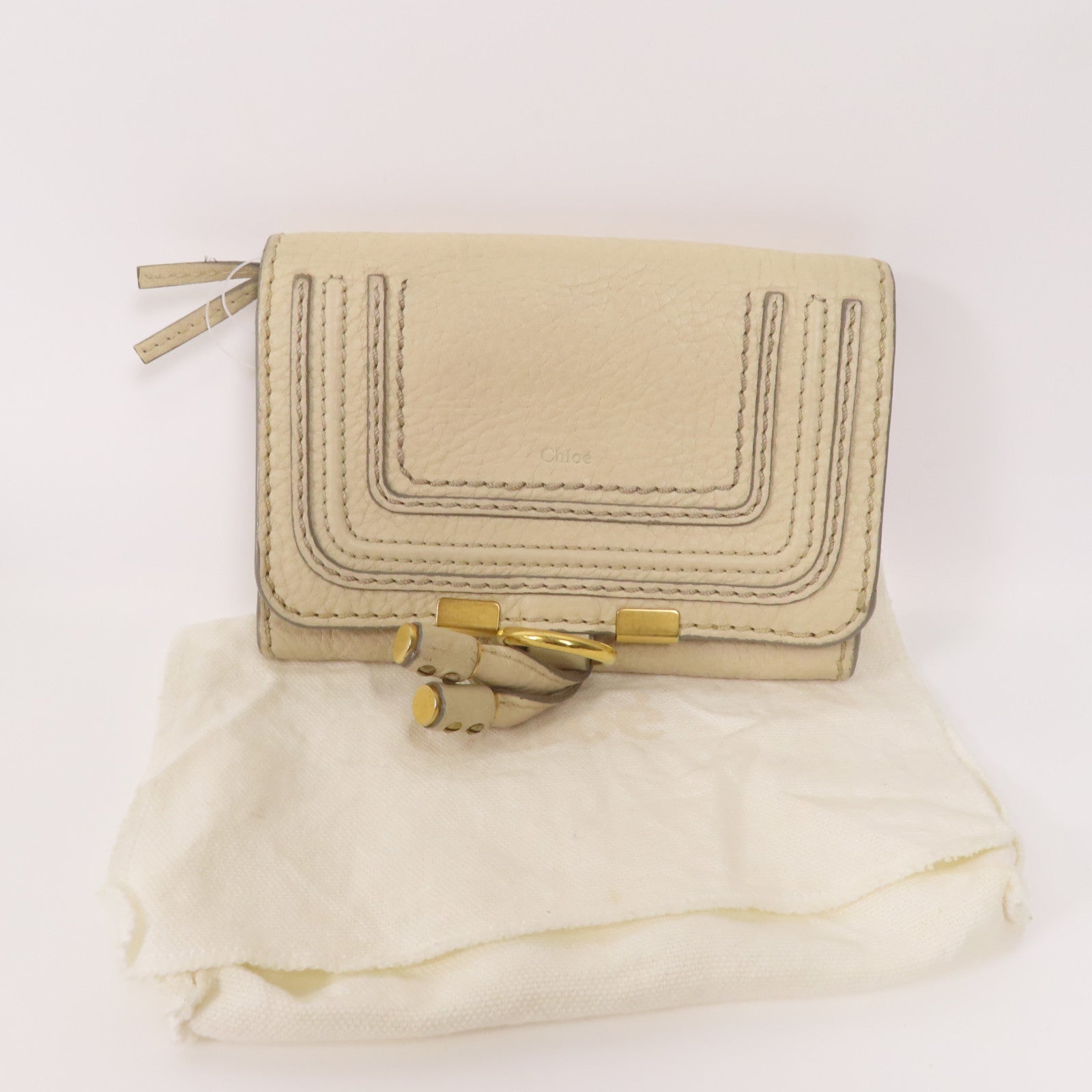 Chloe 牛皮皮革Wallet金扣錢包