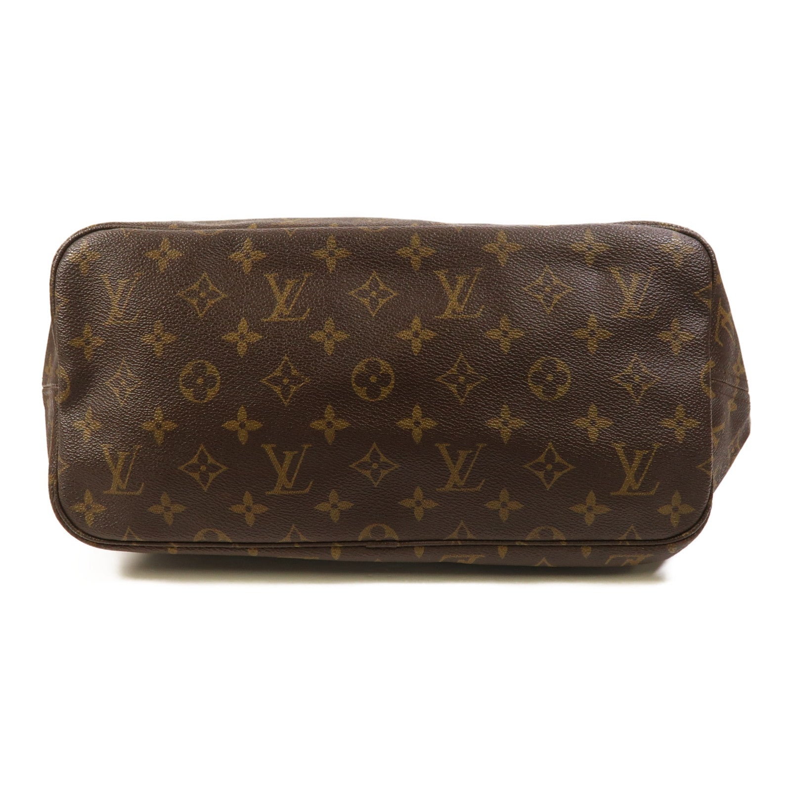 LOUIS VUITTON Monogram Neverfull MM金扣手挽袋