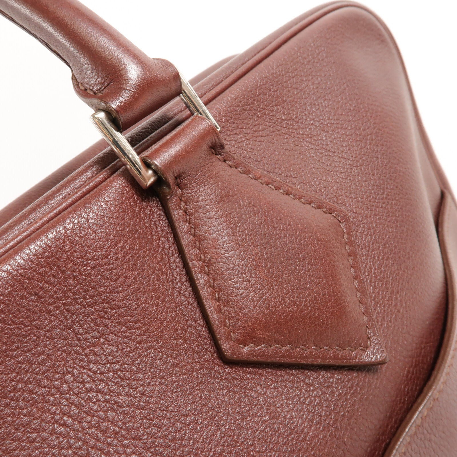 HERMES Clemence皮革Plume Dog 38公事包Bordeaux