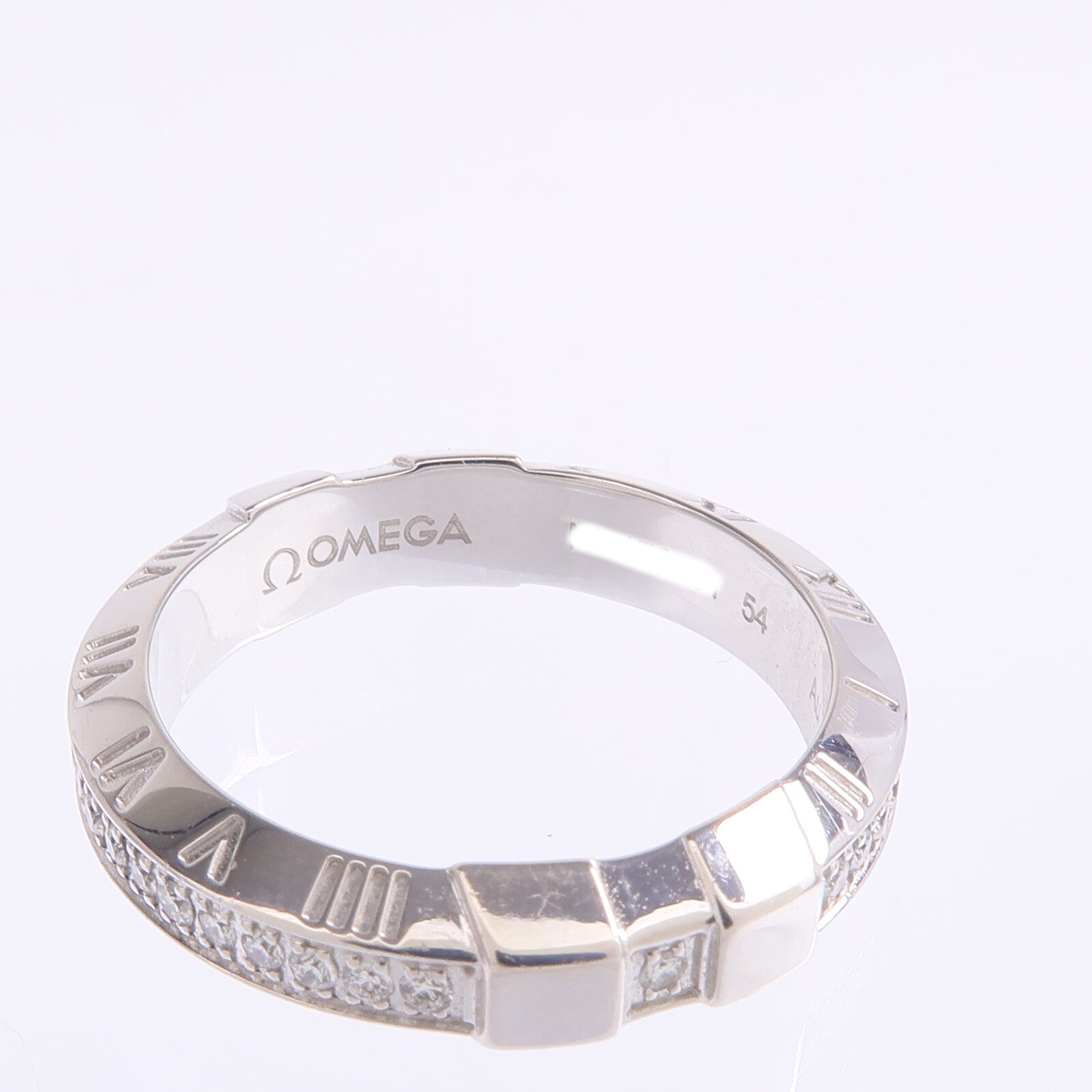 JEWELRY 【激減優惠】18K白金Omega Ring鑽石戒指Omega#54/US#6.5