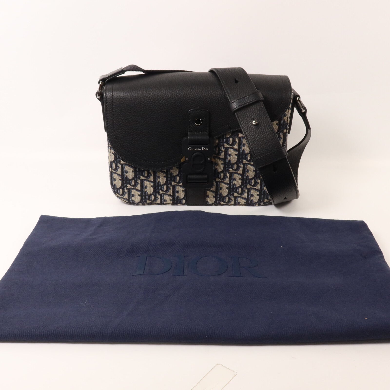 Dior 牛皮皮革/帆布Saddle Messenger Bag肩背袋