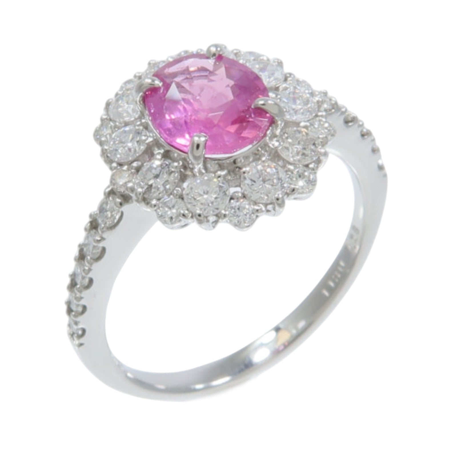JEWELRY PT950鉑金Pink Sapphire Diamond Ring粉紅藍寶石/鑽石