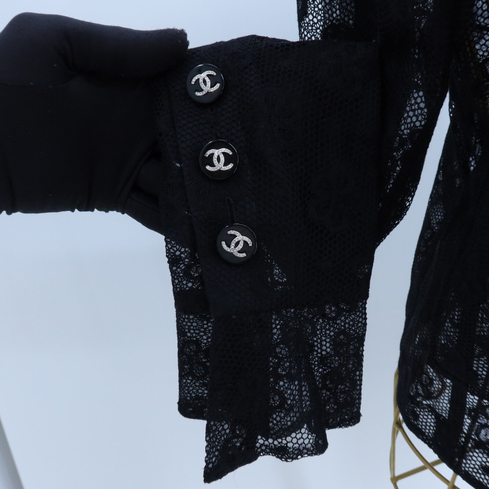 CHANEL Cotton/Polyamide Collarless Jacket外套