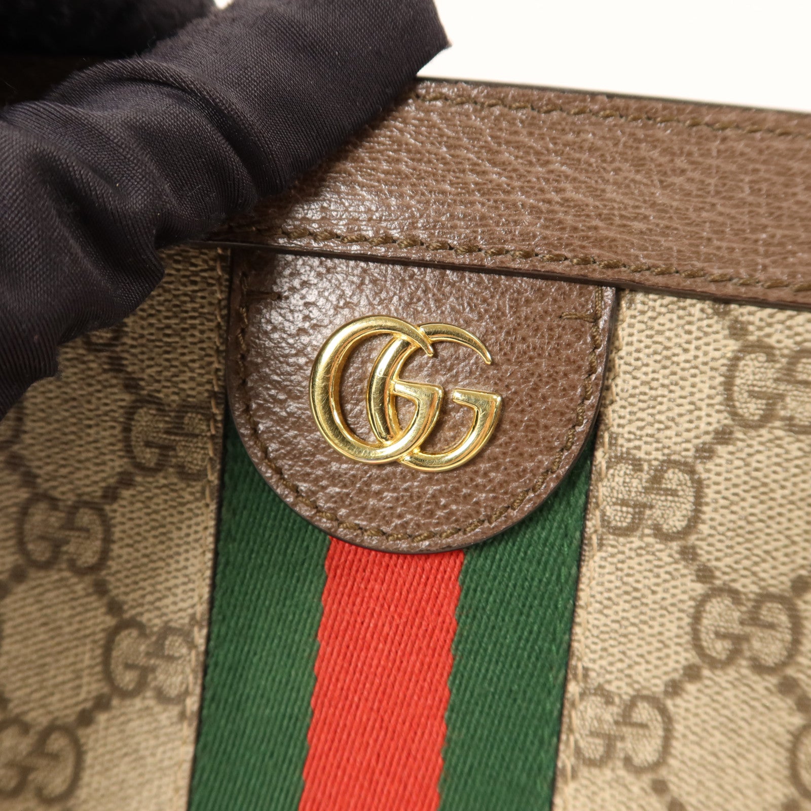 GUCCI 塗層帆布Ophidia金扣鏈帶肩背袋