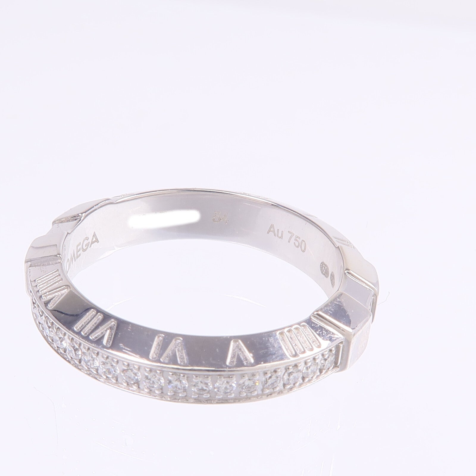 JEWELRY 【激減優惠】18K白金Omega Ring鑽石戒指Omega#54/US#6.5