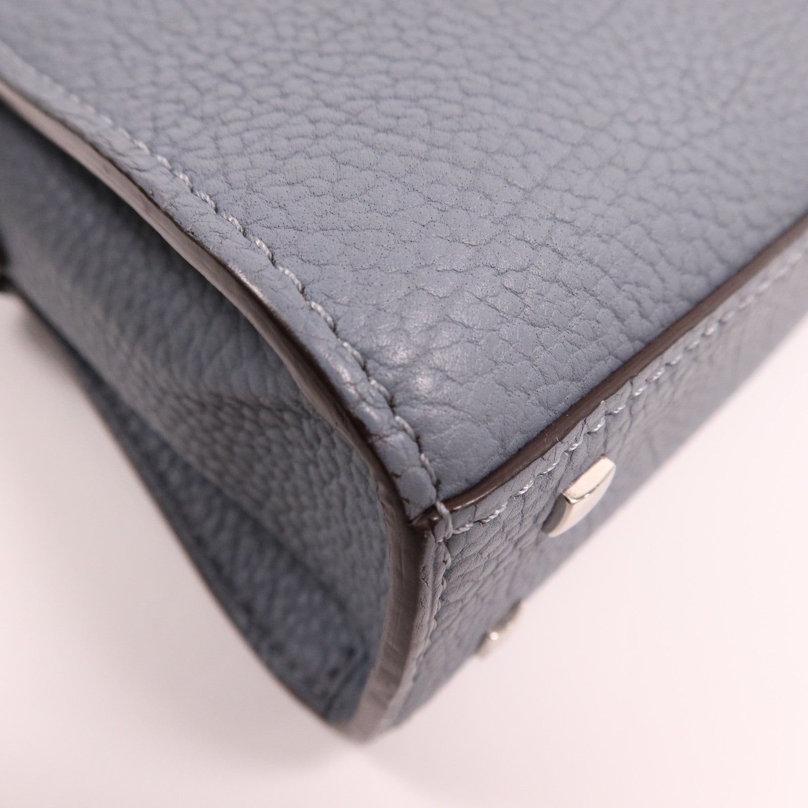 Delvaux 牛皮皮革Tempete Mini銀扣手挽肩背兩用袋