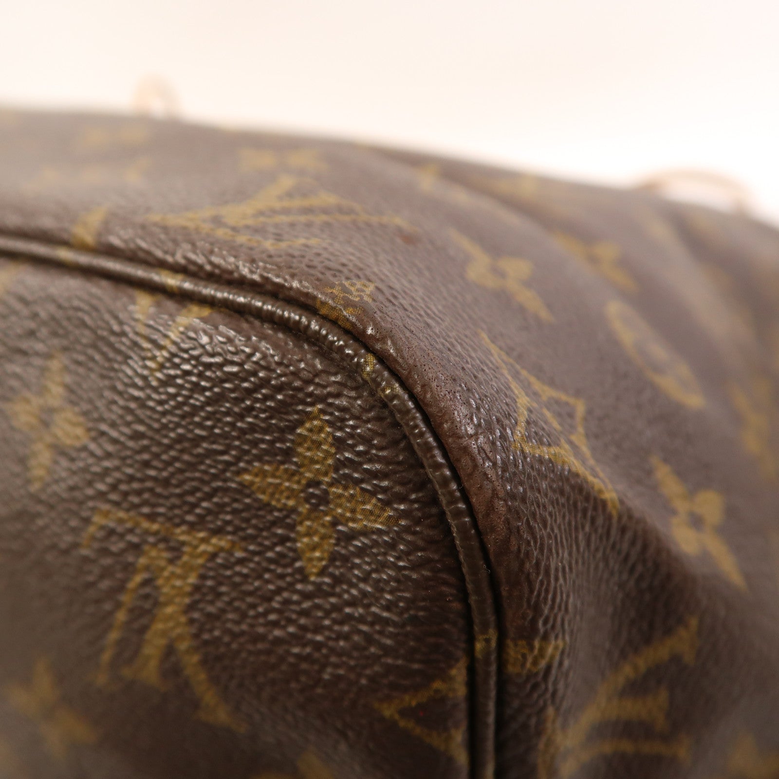 LOUIS VUITTON Monogram Neverfull MM金扣手挽袋