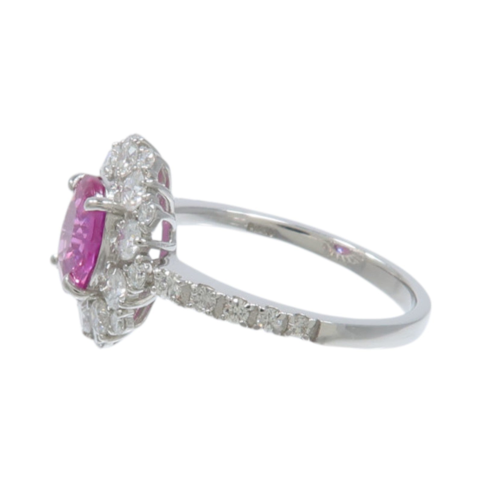 JEWELRY PT950鉑金Pink Sapphire Diamond Ring粉紅藍寶石/鑽石