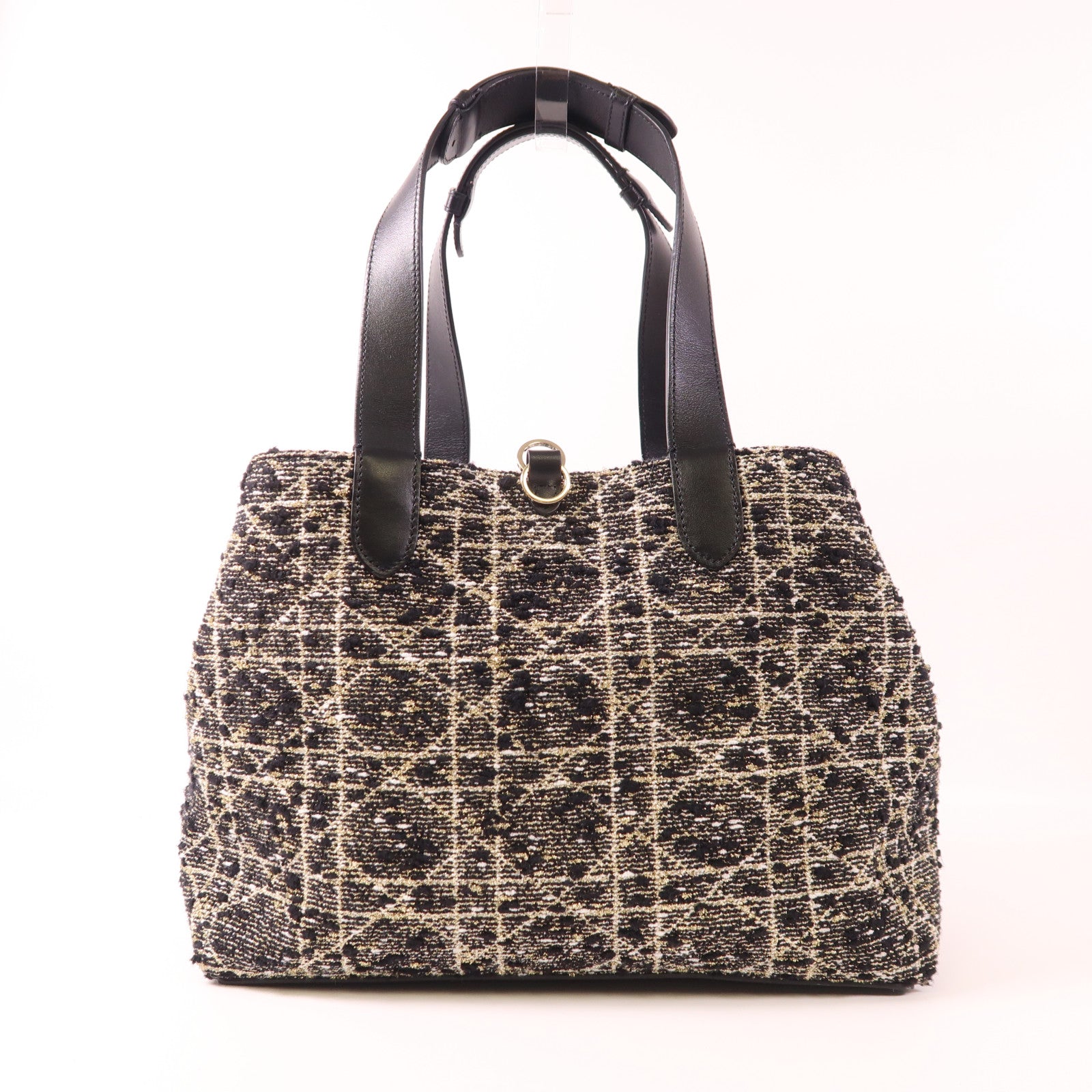 Dior Tweed/皮革Toujours Medium金扣肩背袋