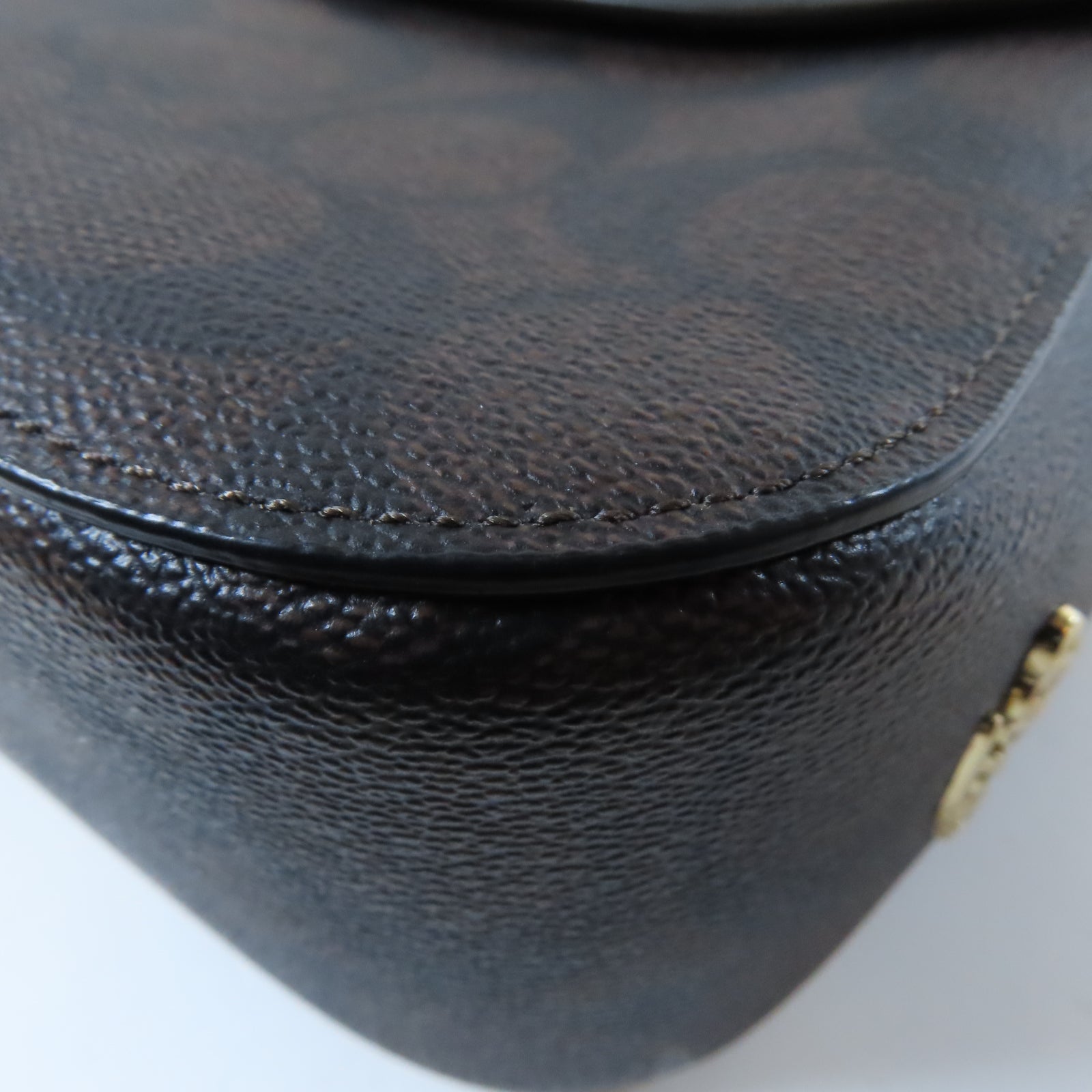 COACH 【激減優惠】羊皮皮革Shoulder Bag金扣手挽肩背兩用袋黑色/啡色