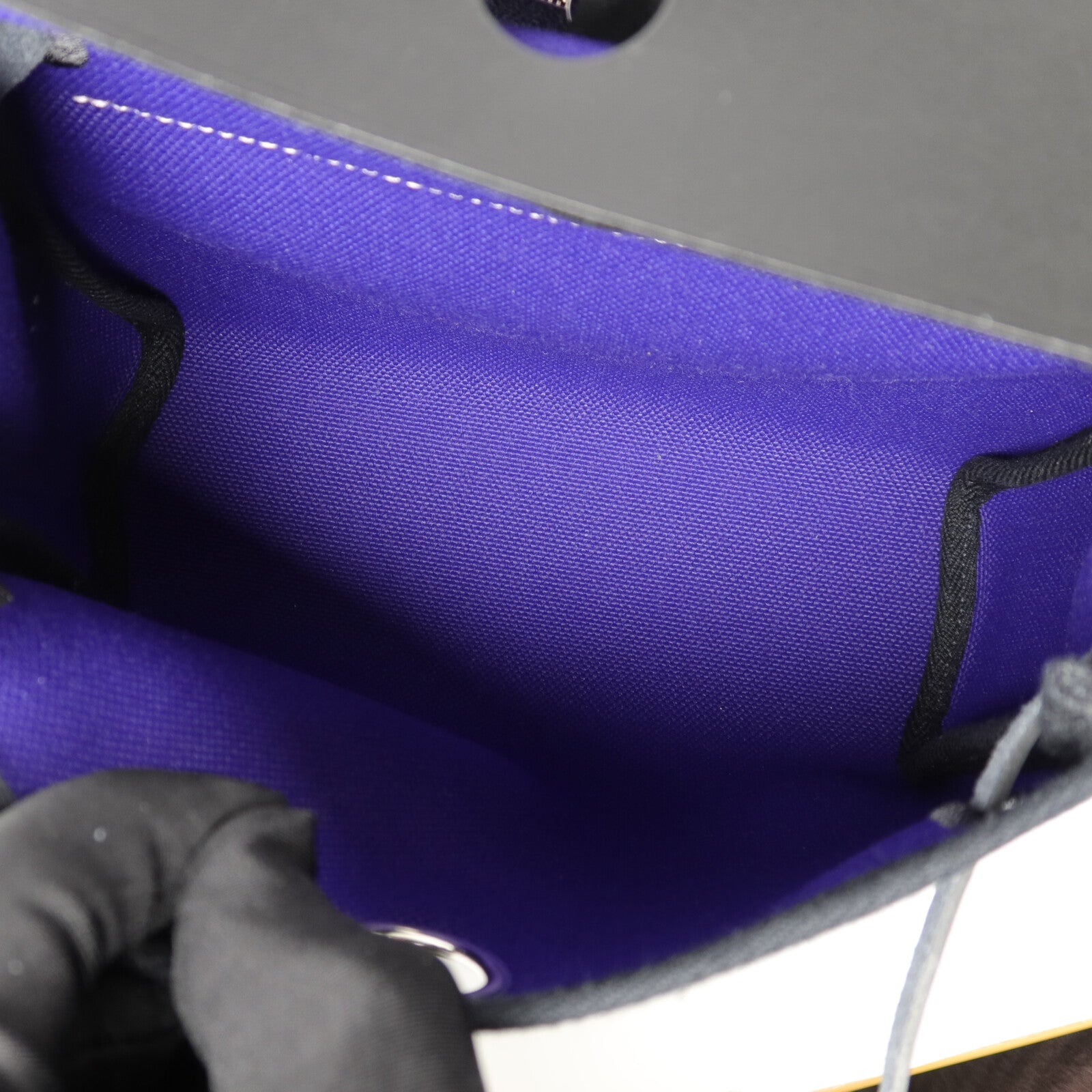 HERMES 帆布Mini Herbag肩背袋Purple