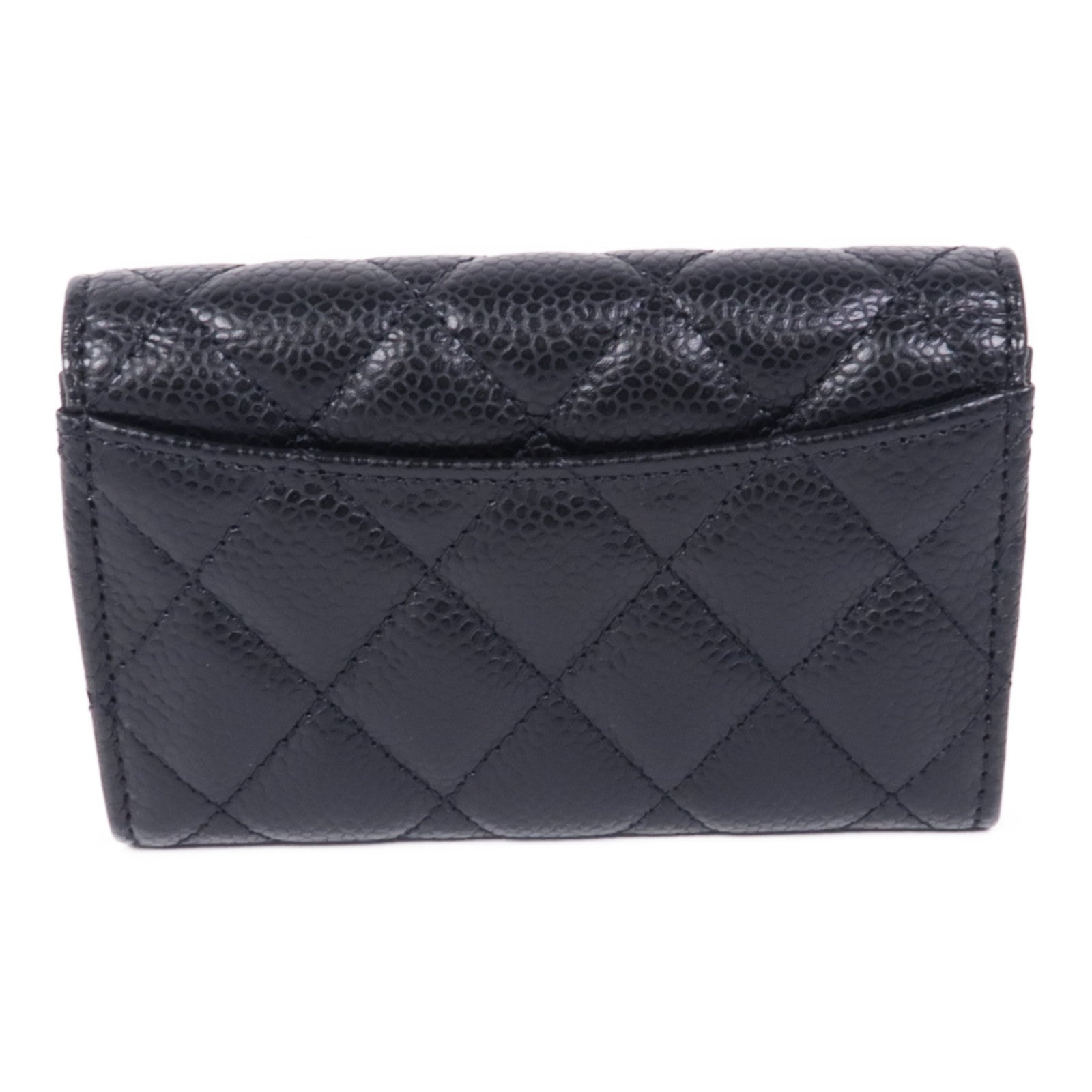 CHANEL 牛皮皮革Card Case銀扣卡片套
