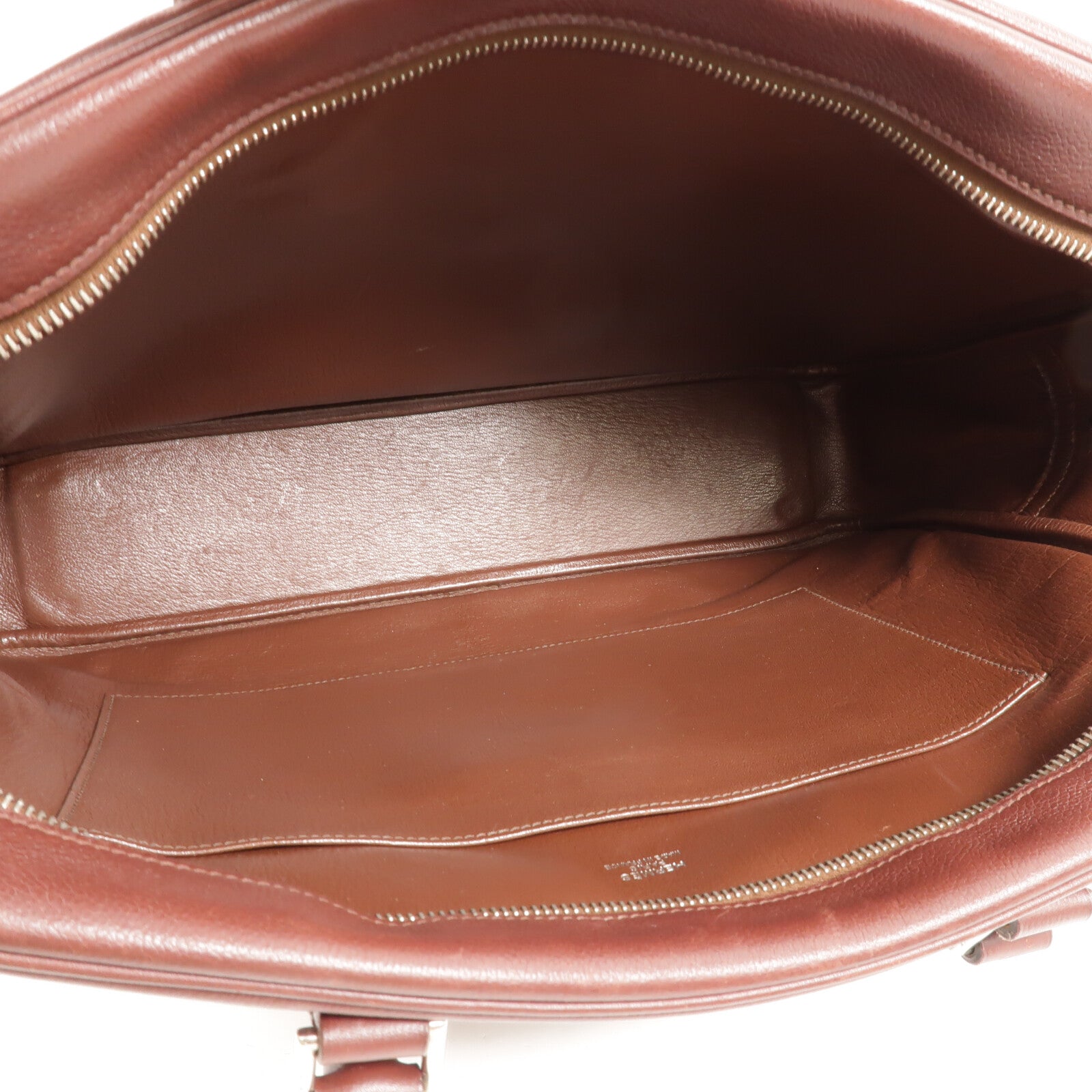 HERMES Clemence皮革Plume Dog 38公事包Bordeaux