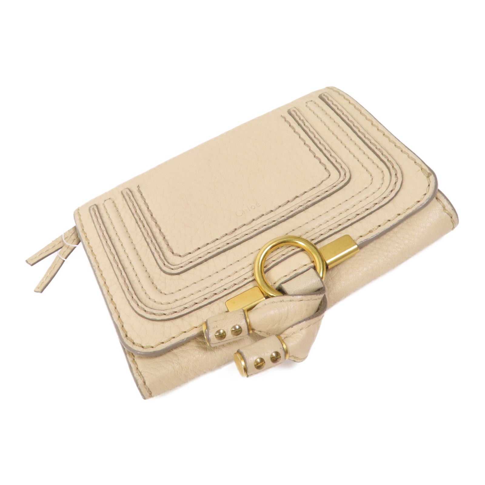 Chloe 牛皮皮革Wallet金扣錢包