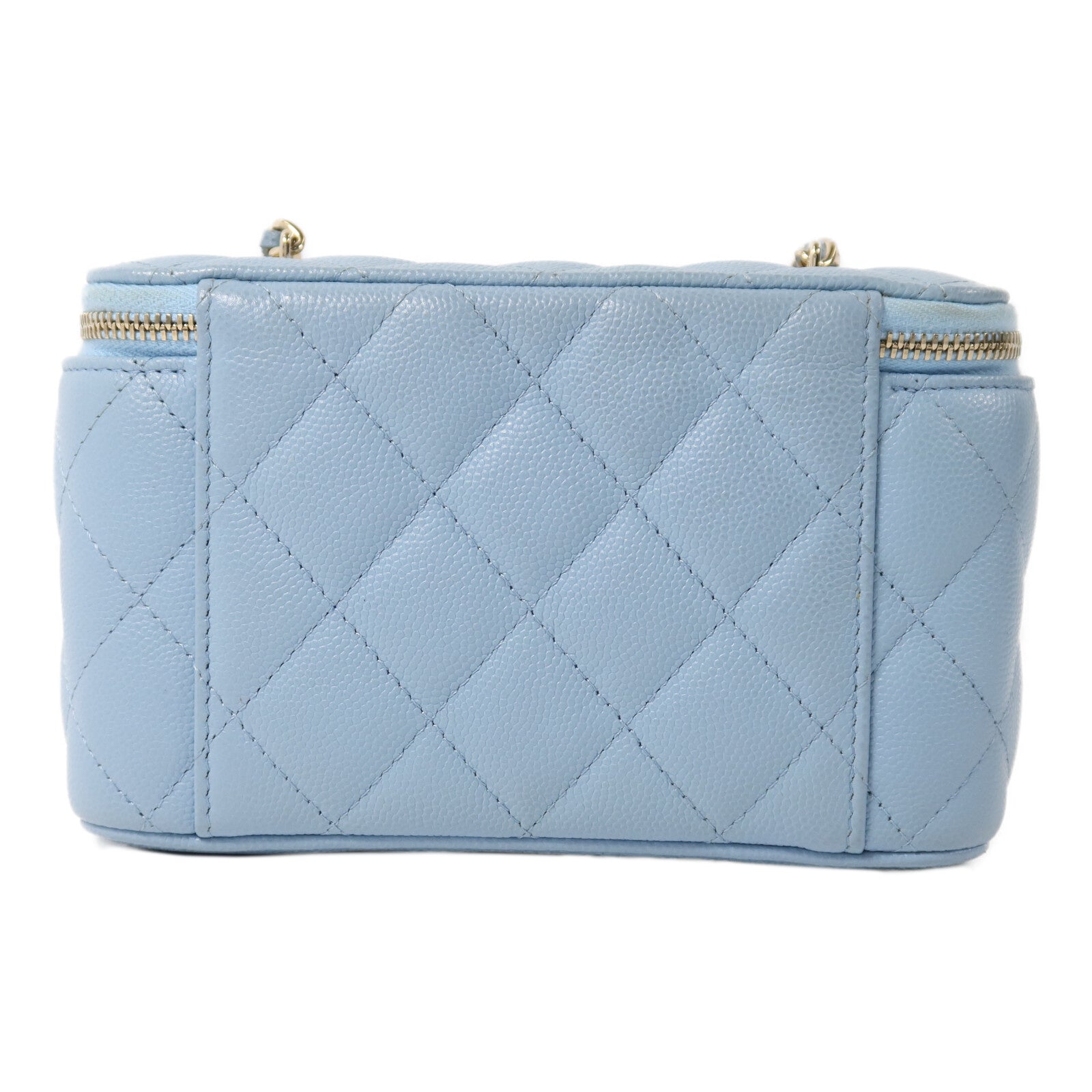 CHANEL 牛皮皮革Vanity Case鏈帶肩背袋