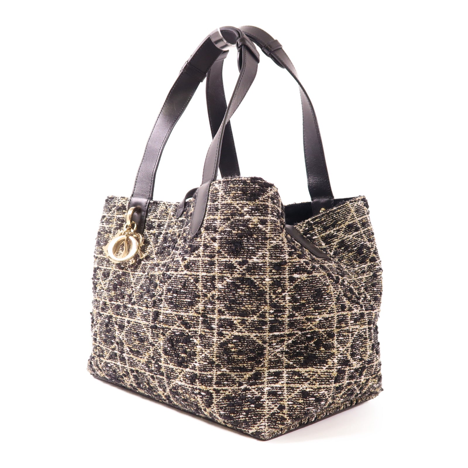 Dior Tweed/皮革Toujours Medium金扣肩背袋