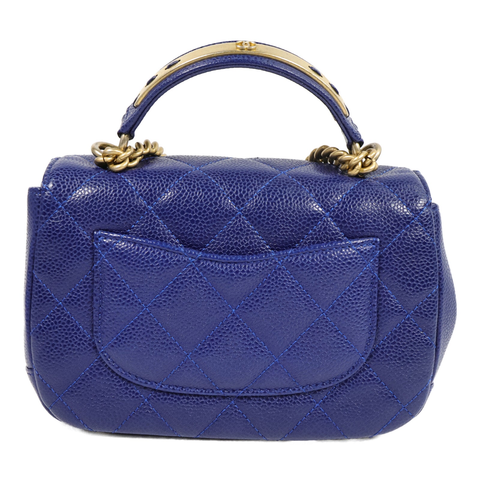 CHANEL 牛皮皮革Mini Carry Around Flap Bag鏈帶手挽肩背兩用袋