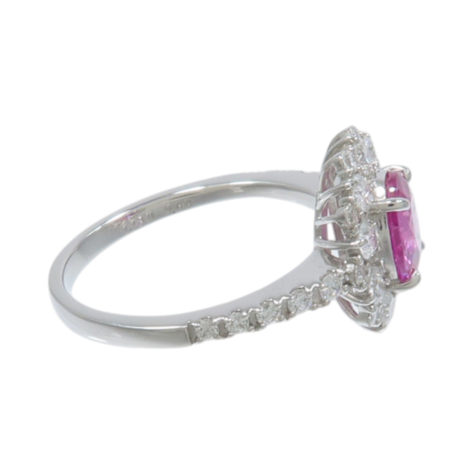 JEWELRY PT950鉑金Pink Sapphire Diamond Ring粉紅藍寶石/鑽石