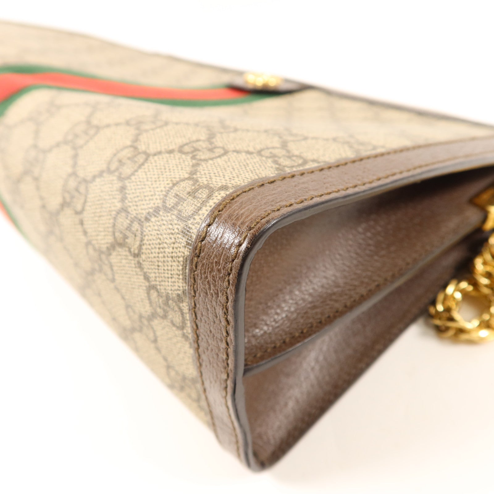 GUCCI 塗層帆布Ophidia金扣鏈帶肩背袋