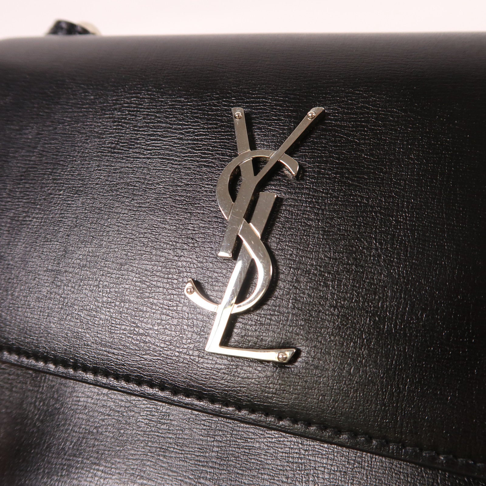 SAINT LAURENT 牛皮皮革Sunset Medium銀扣鏈帶肩背袋