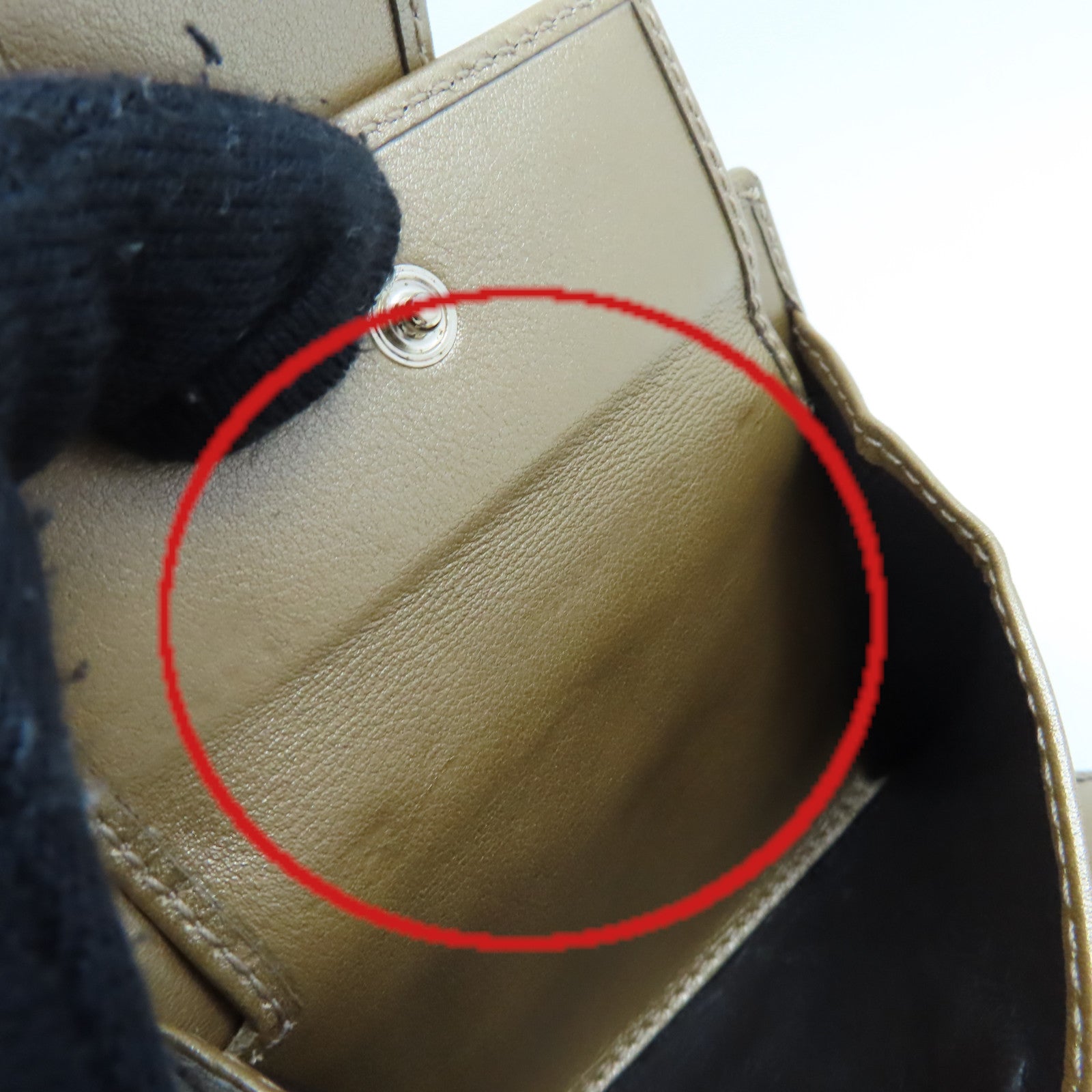GUCCI 【激減優惠】漆皮皮革Short Wallet金扣短錢包金色