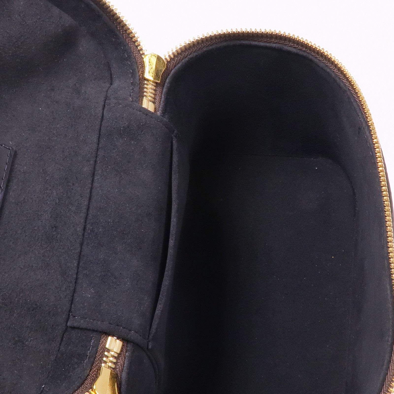 LOUIS VUITTON Monogram Reverse Vanity PM金扣手挽肩背兩用袋棕色