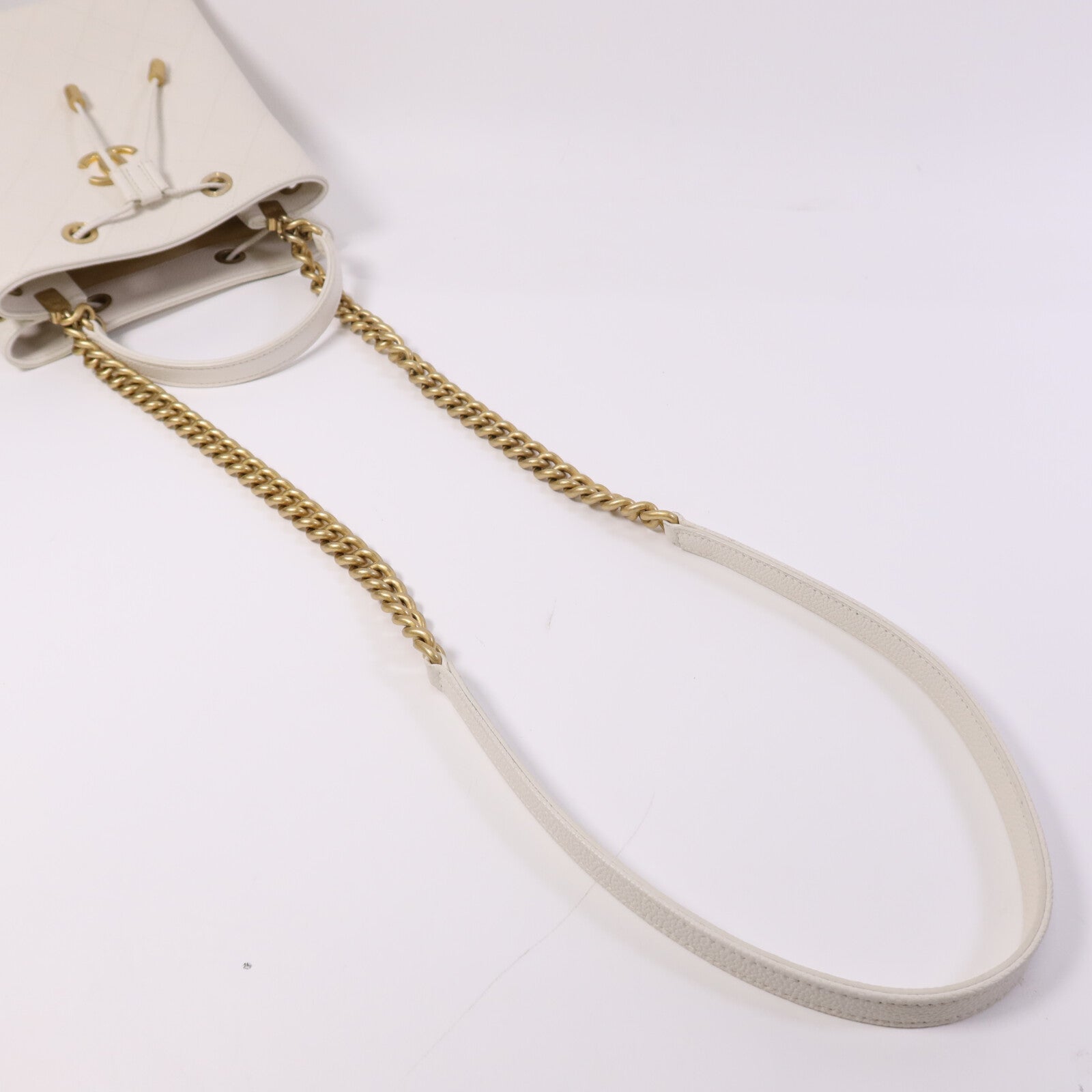 CHANEL 牛皮皮革Chain Shoulder Bag金扣鏈帶肩背袋