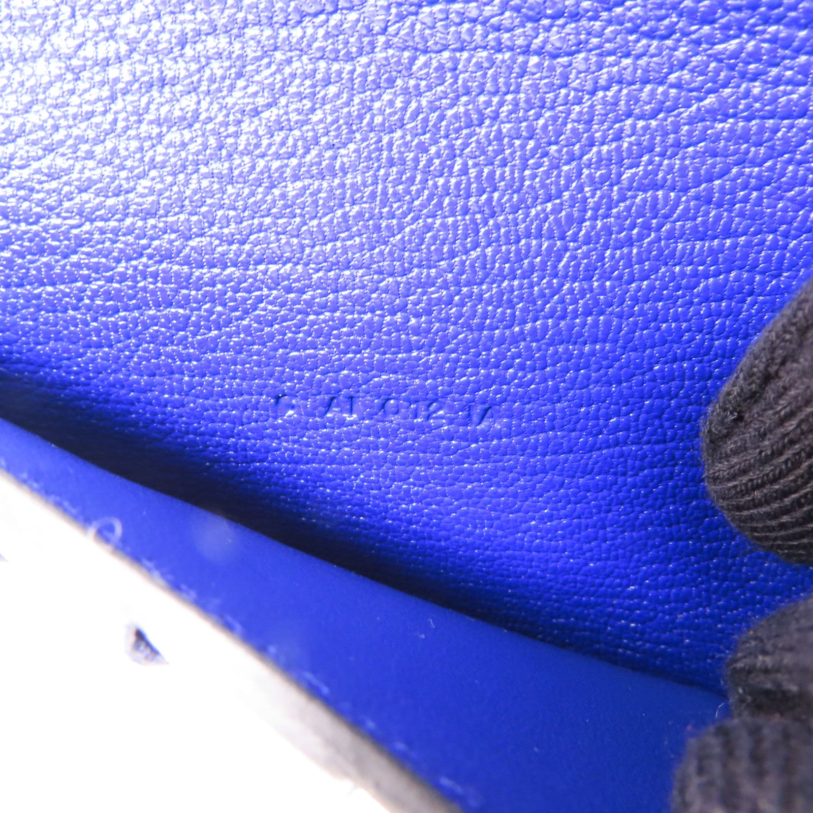 HERMES 【激減優惠】Chevre皮革Kelly Short Wallet銀扣錢包7T Bleu Electrique/電子藍