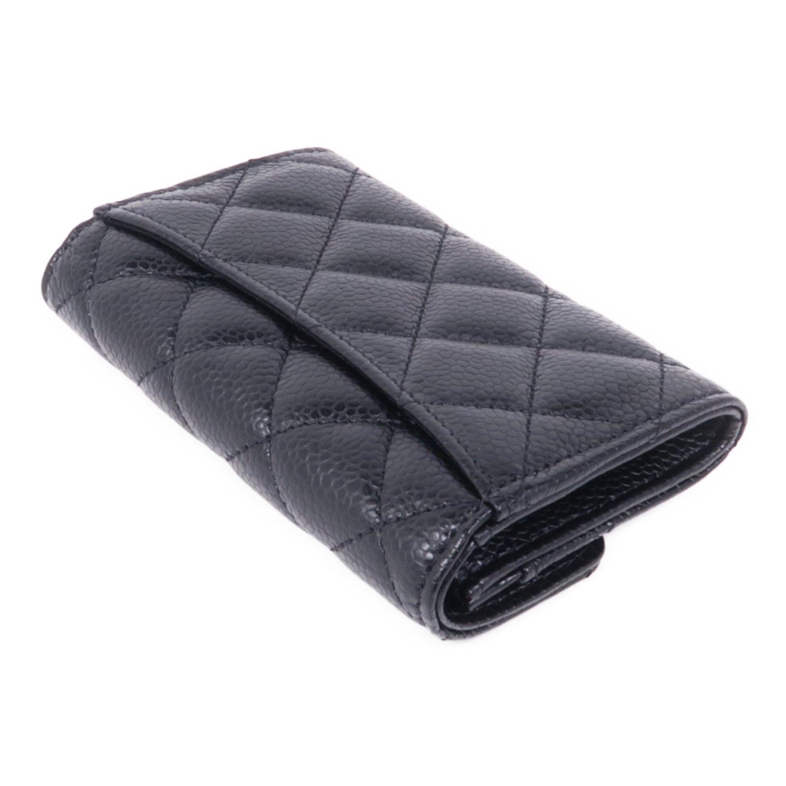 CHANEL 牛皮皮革Card Case銀扣卡片套