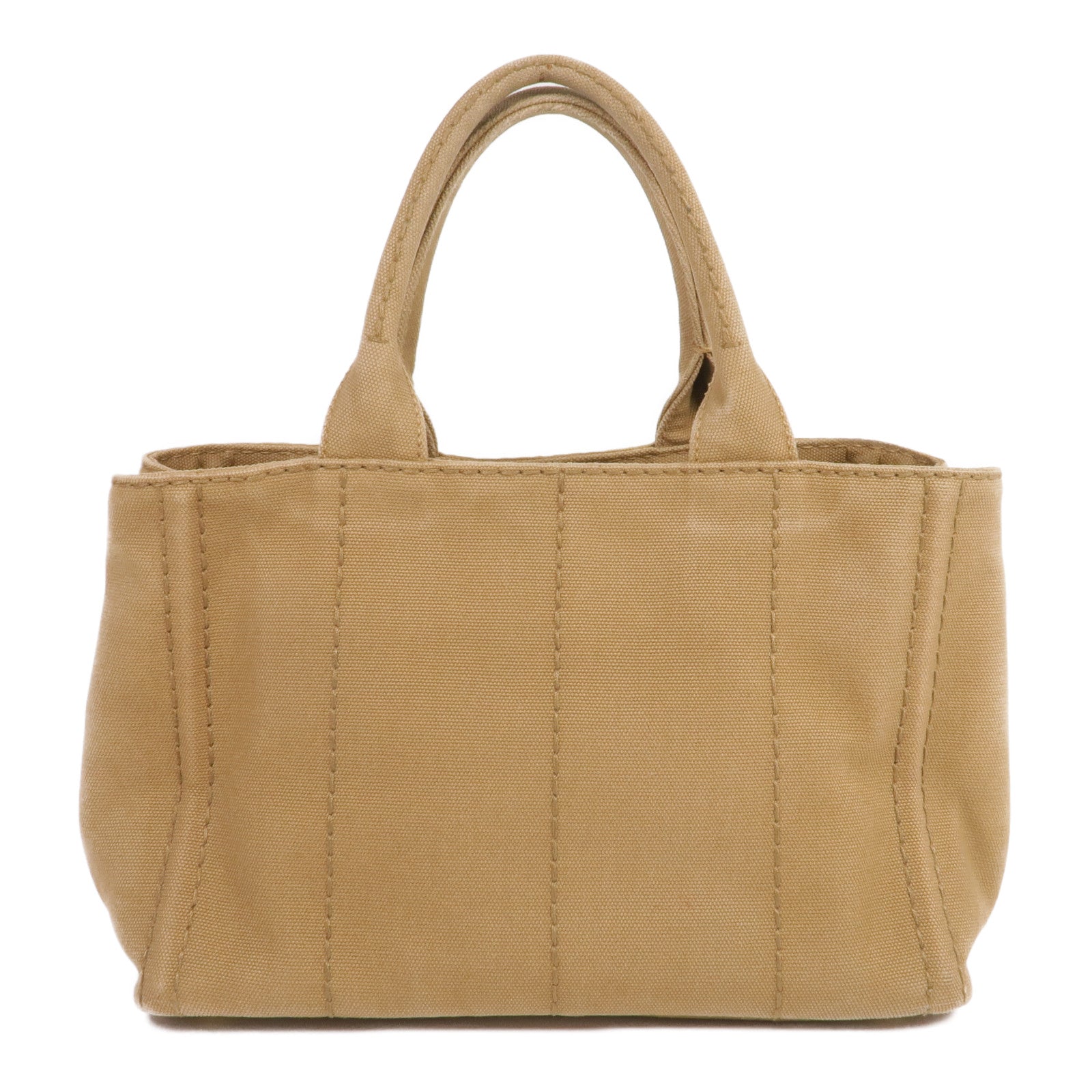 PRADA 帆布Prada Canapa Tote Bag金扣手挽肩背兩用袋