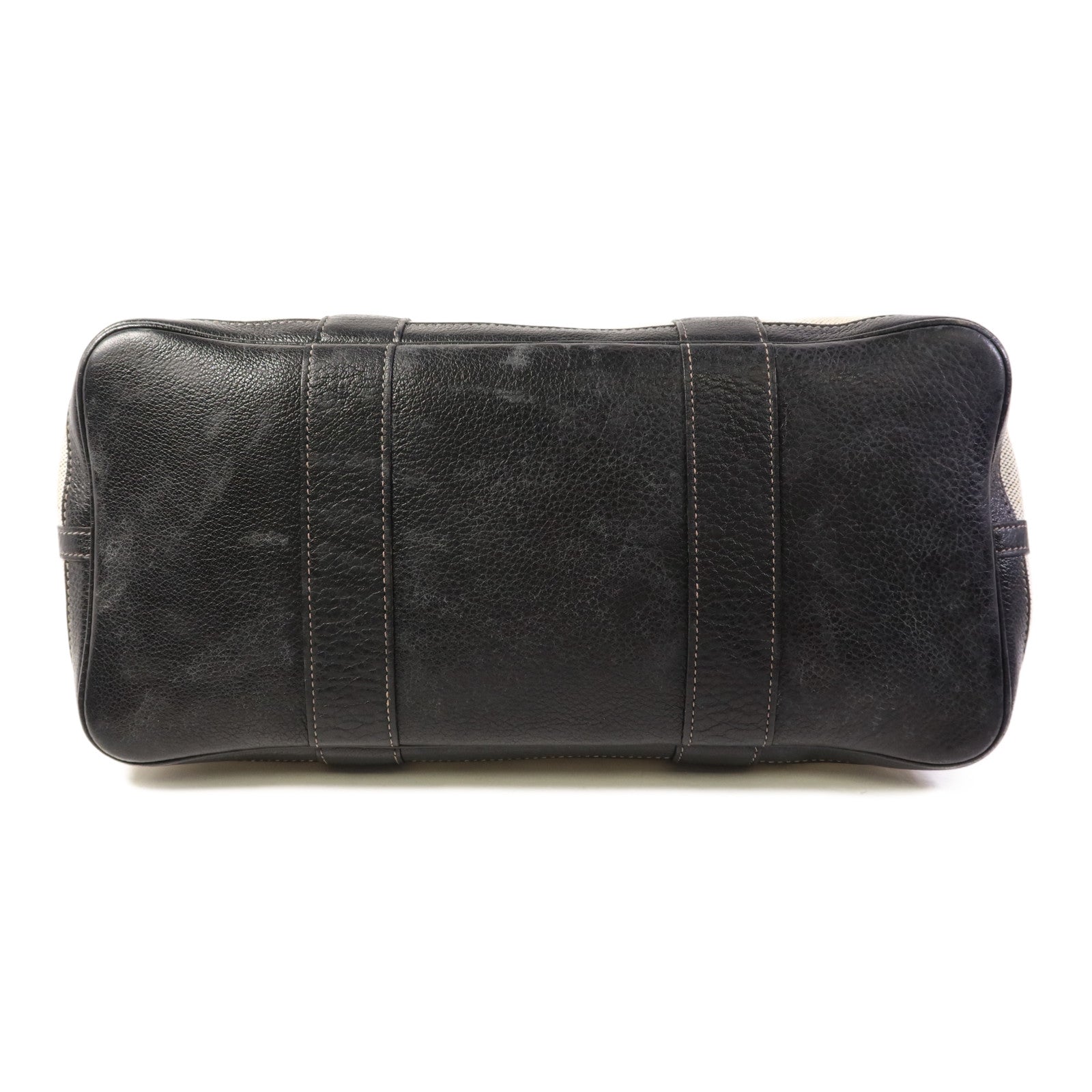 HERMES 帆布GardenParty PM銀扣手挽袋