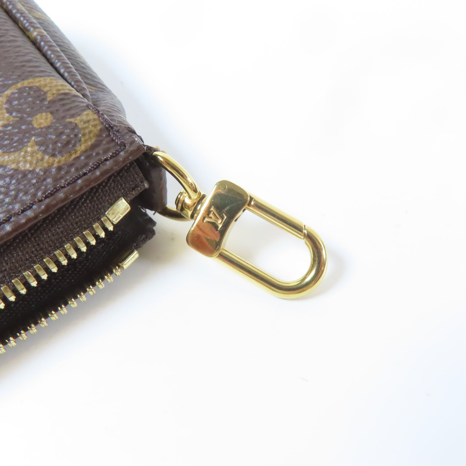 LOUIS VUITTON Monogram Multi Pochette Accessories金扣肩背袋啡色