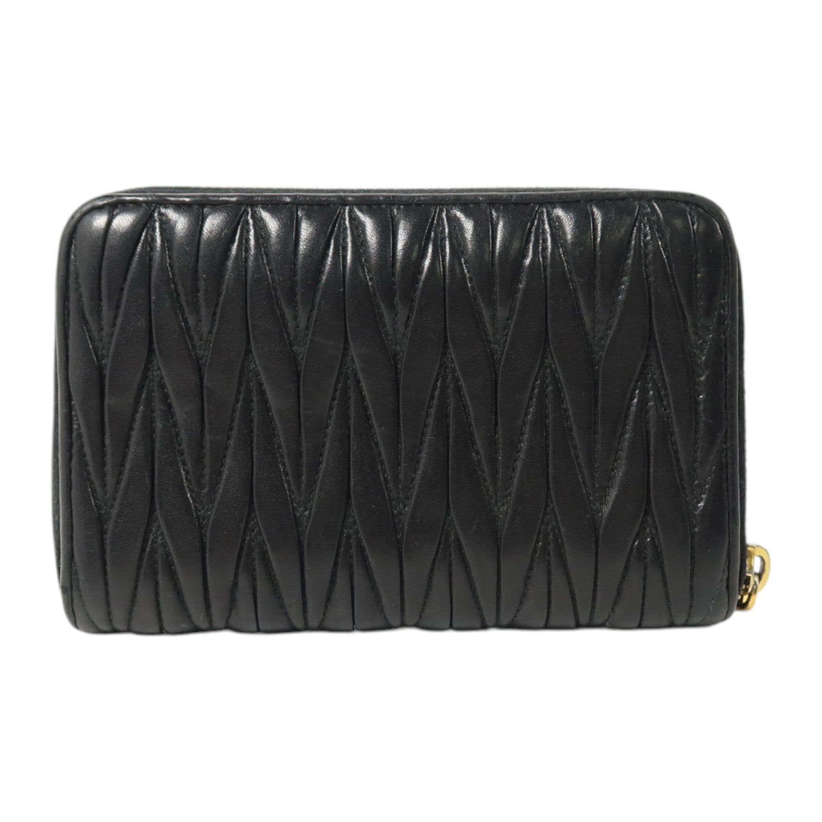 Miu Miu 羊皮皮革Zipper Long Wallet金扣長錢包
