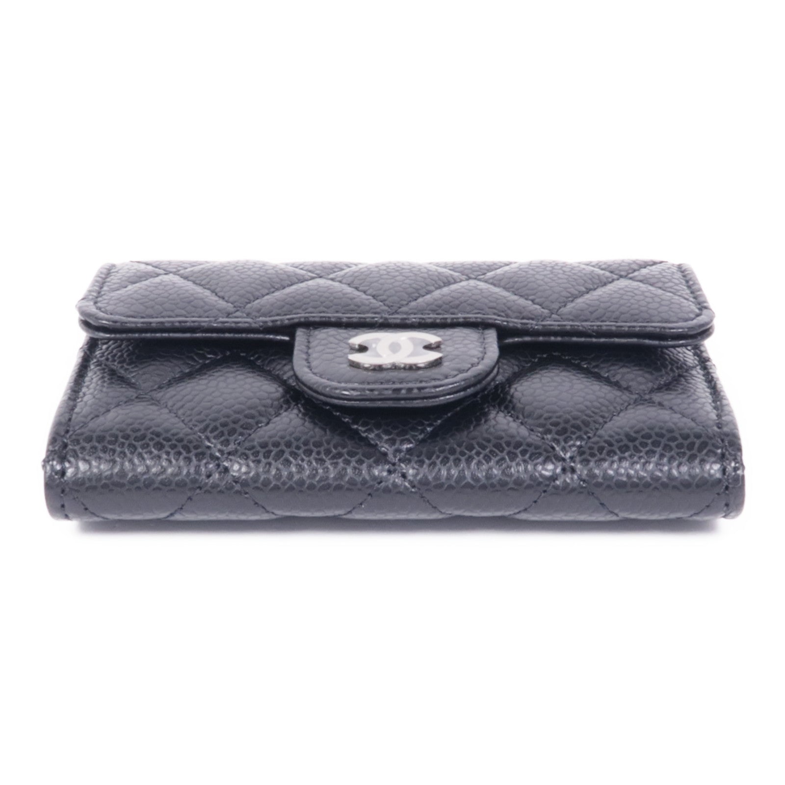 CHANEL 牛皮皮革Card Case銀扣卡片套
