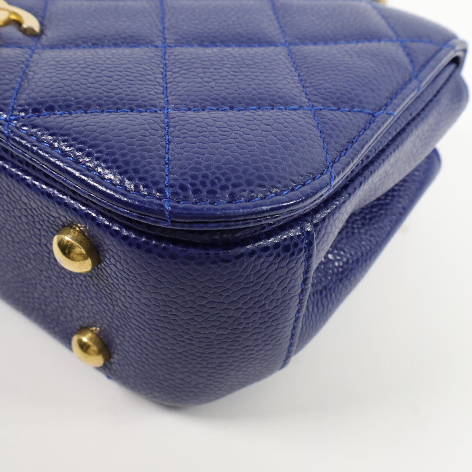 CHANEL 牛皮皮革Mini Carry Around Flap Bag鏈帶手挽肩背兩用袋
