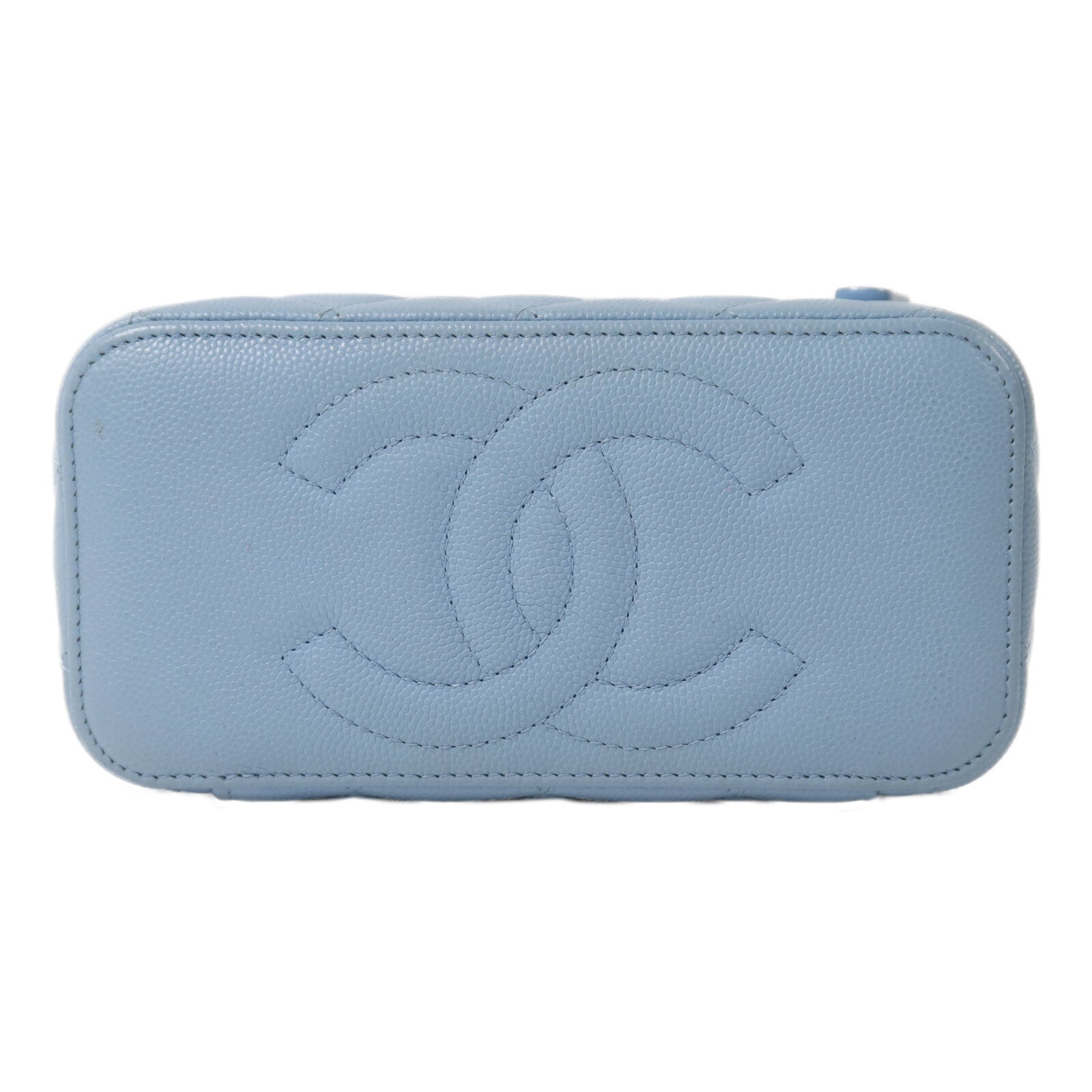 CHANEL 牛皮皮革Vanity Case鏈帶肩背袋