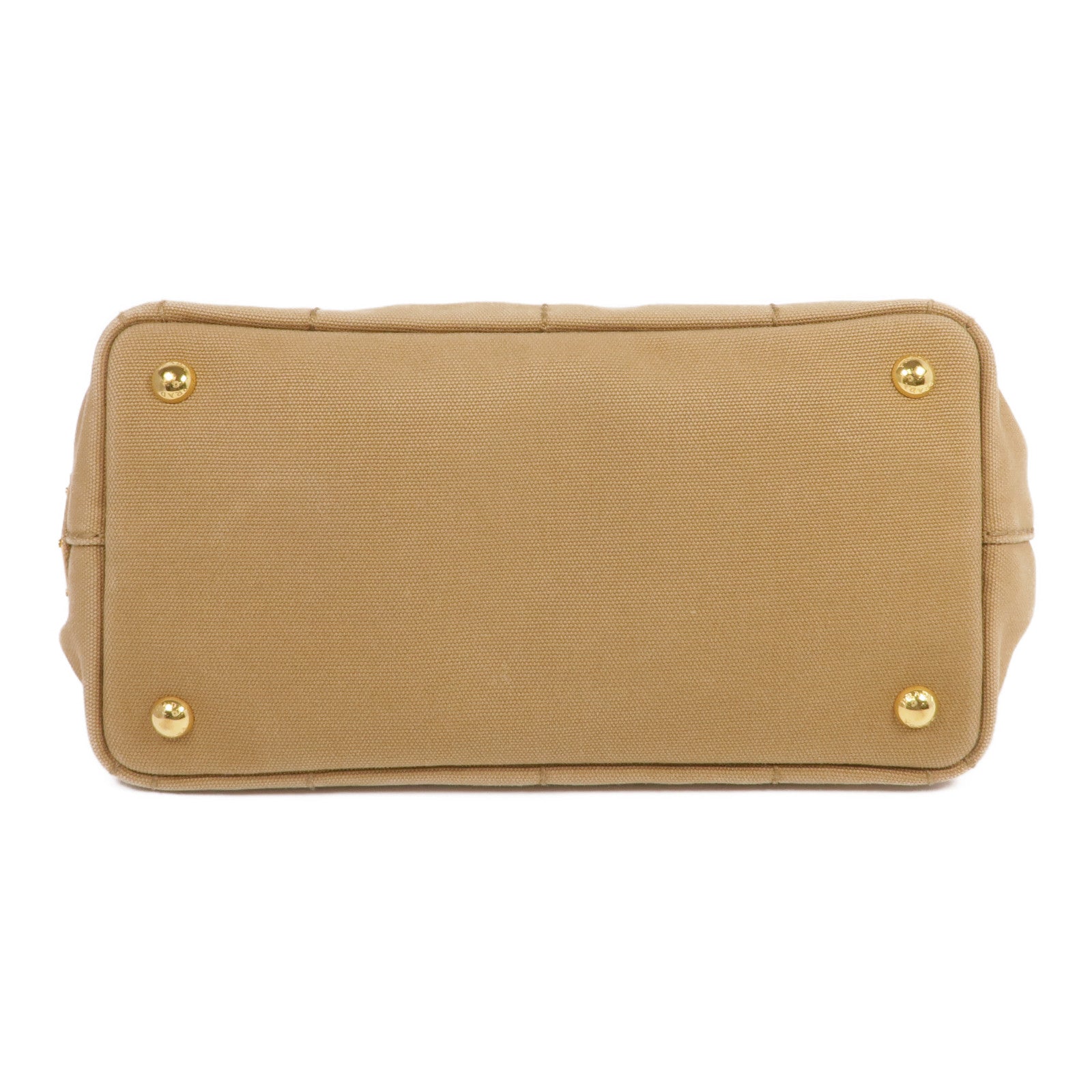 PRADA 帆布Prada Canapa Tote Bag金扣手挽肩背兩用袋
