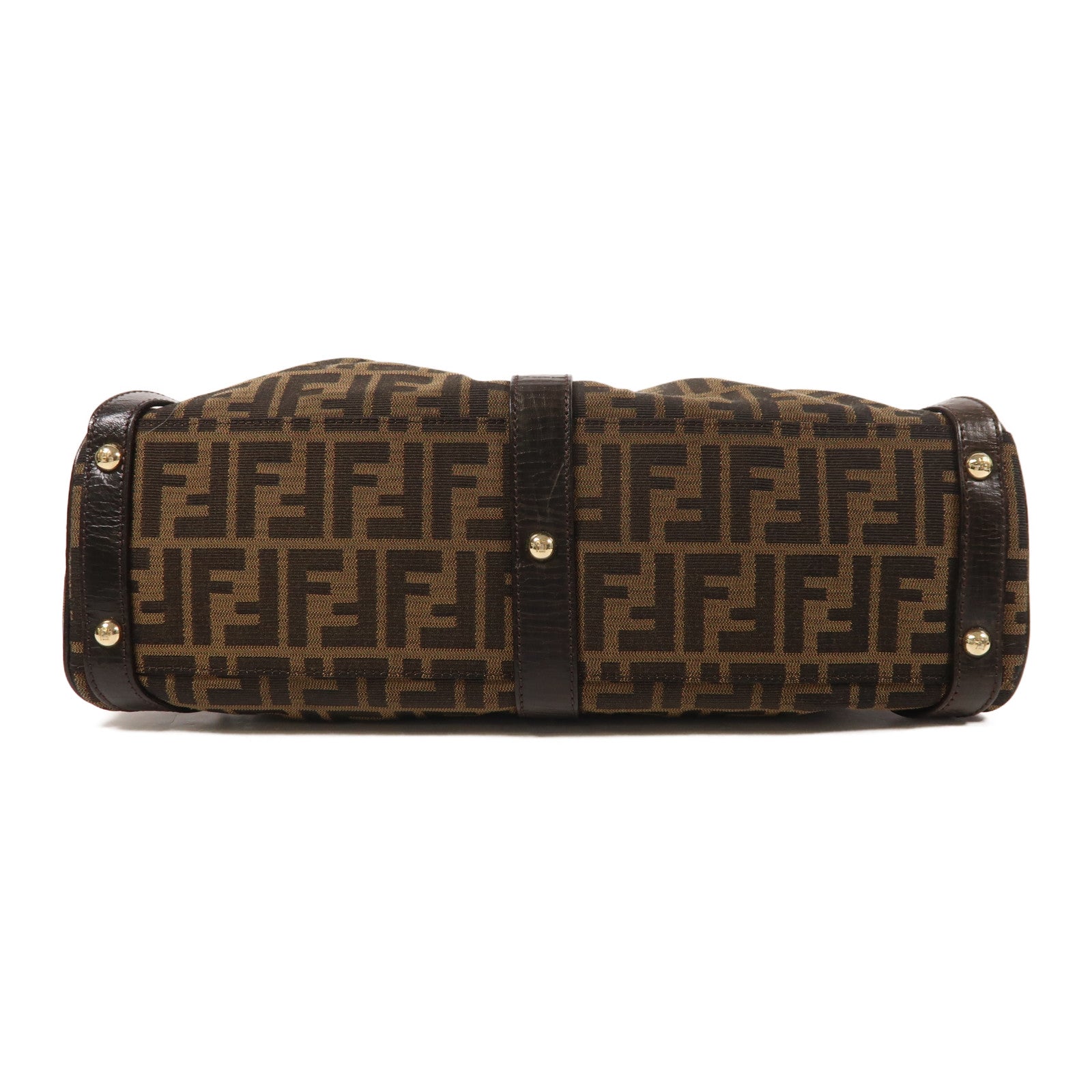 FENDI 帆布/牛皮皮革Hand Bag金扣手挽袋