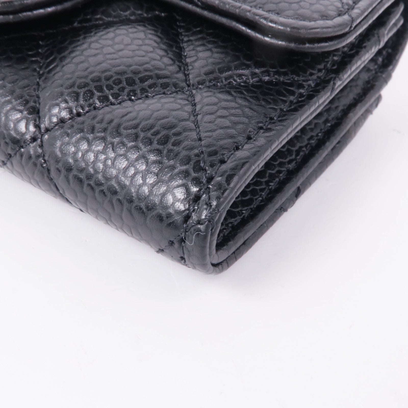 CHANEL 牛皮皮革Card Case銀扣卡片套